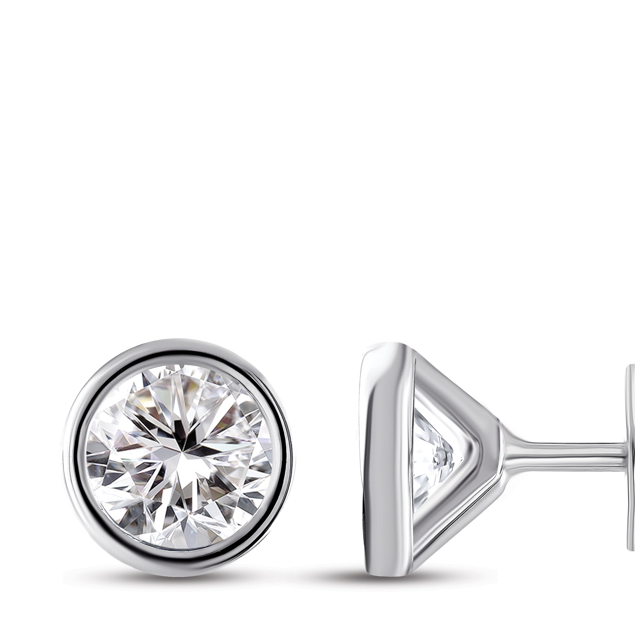 Solitaire Diamond Engagement Earrings