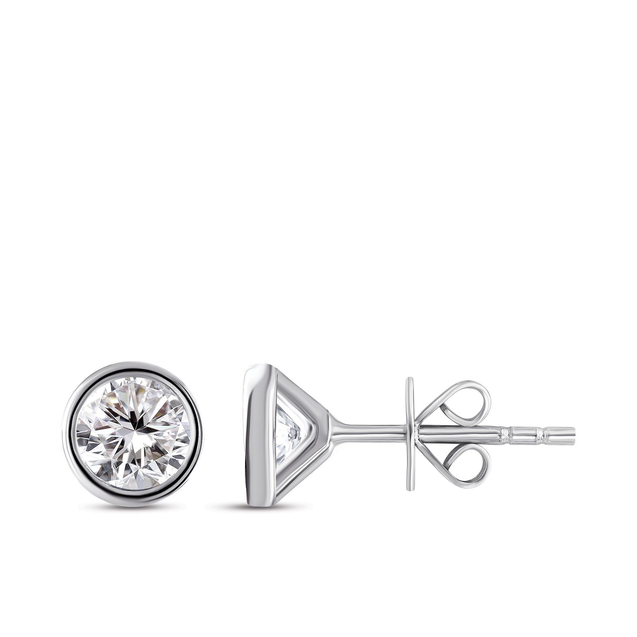 Solitaire Diamond Engagement Earrings