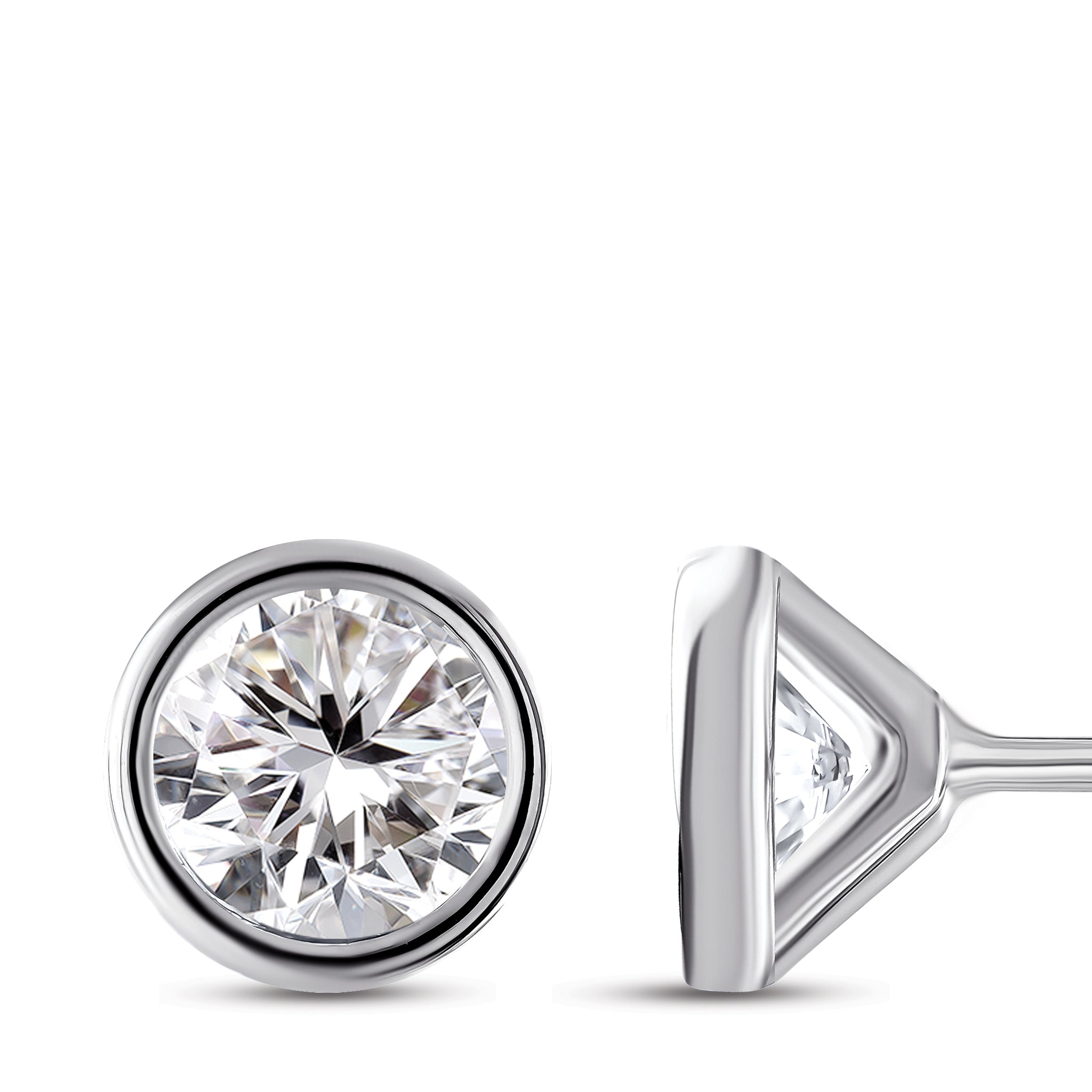 Solitaire Diamond Engagement Earrings
