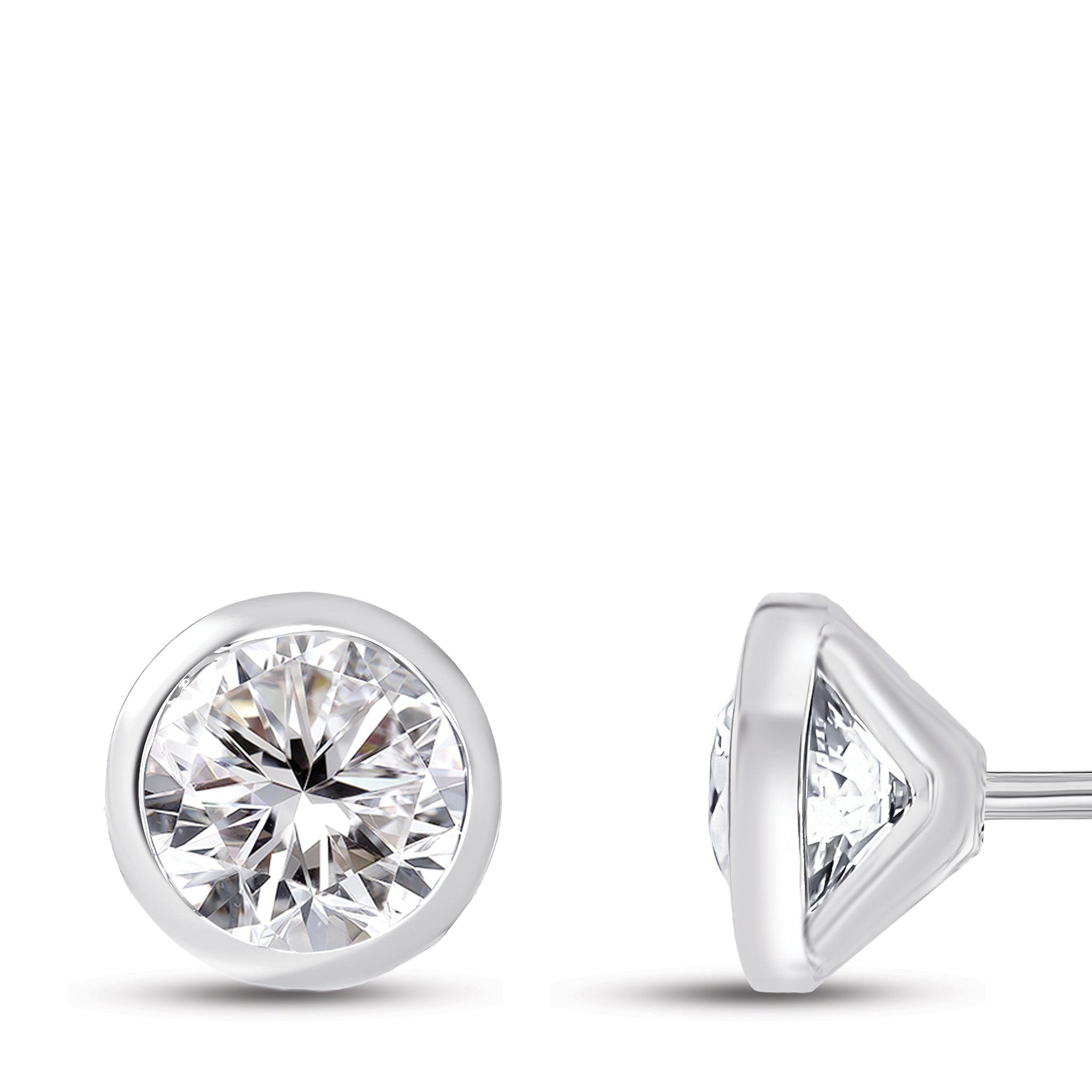 Solitaire Diamond Engagement Earrings