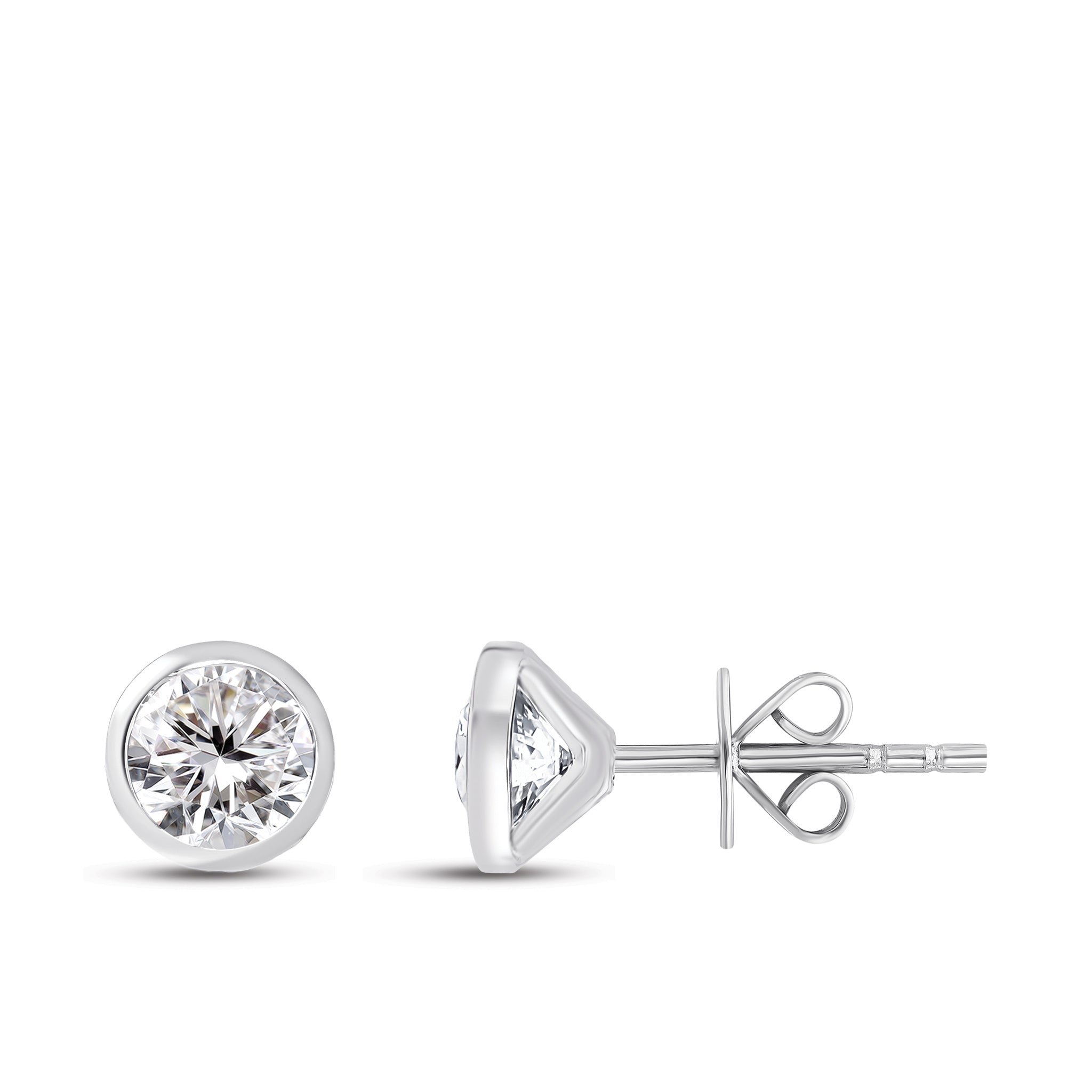 Solitaire Diamond Engagement Earrings