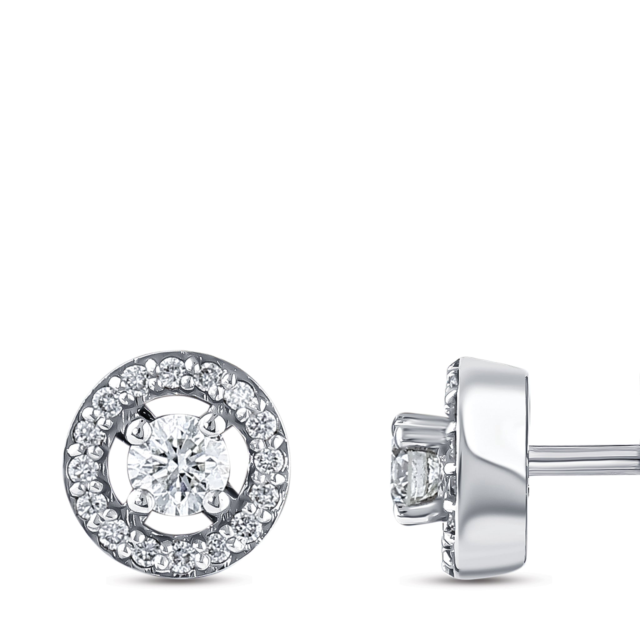 Diamond Solitaire Stud Earrings
