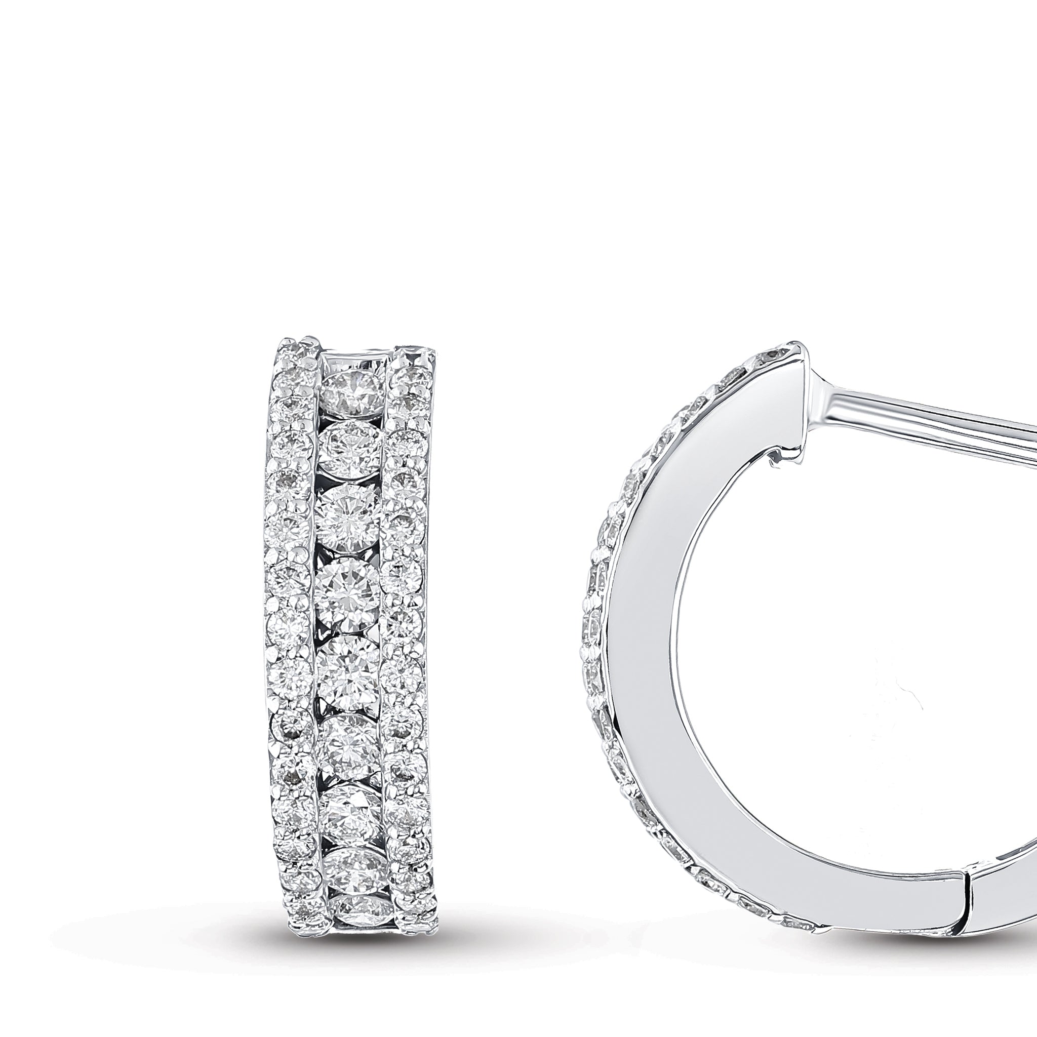 Hoop Diamond Earrings