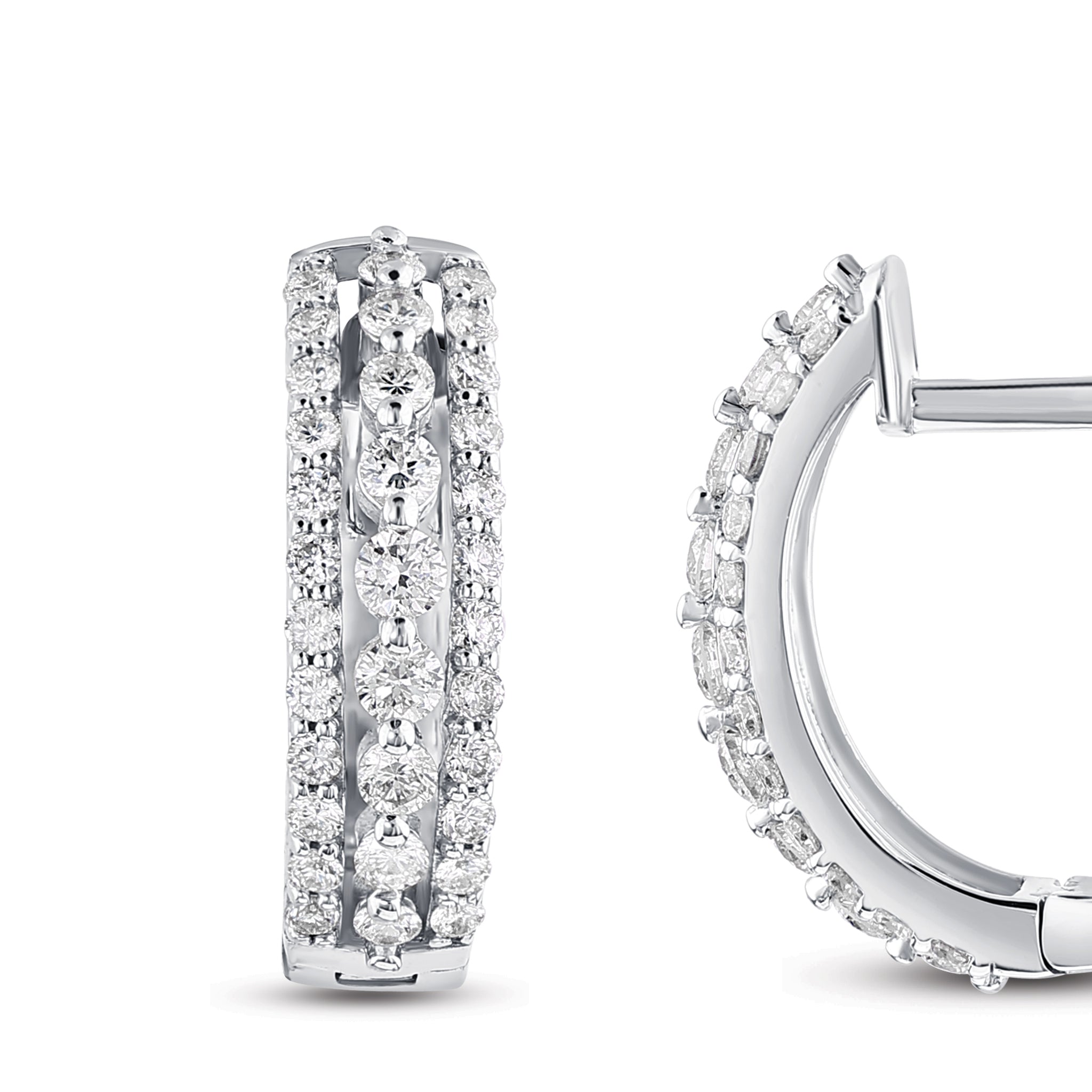 Hoop Diamond Earrings