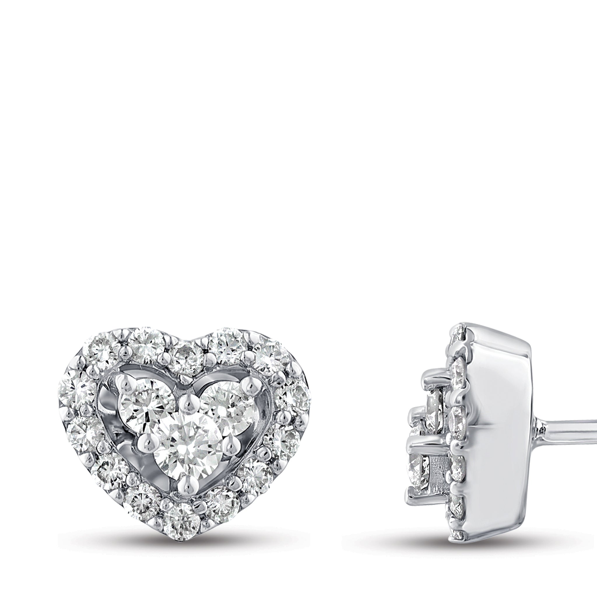 Diamond Heart Earrings