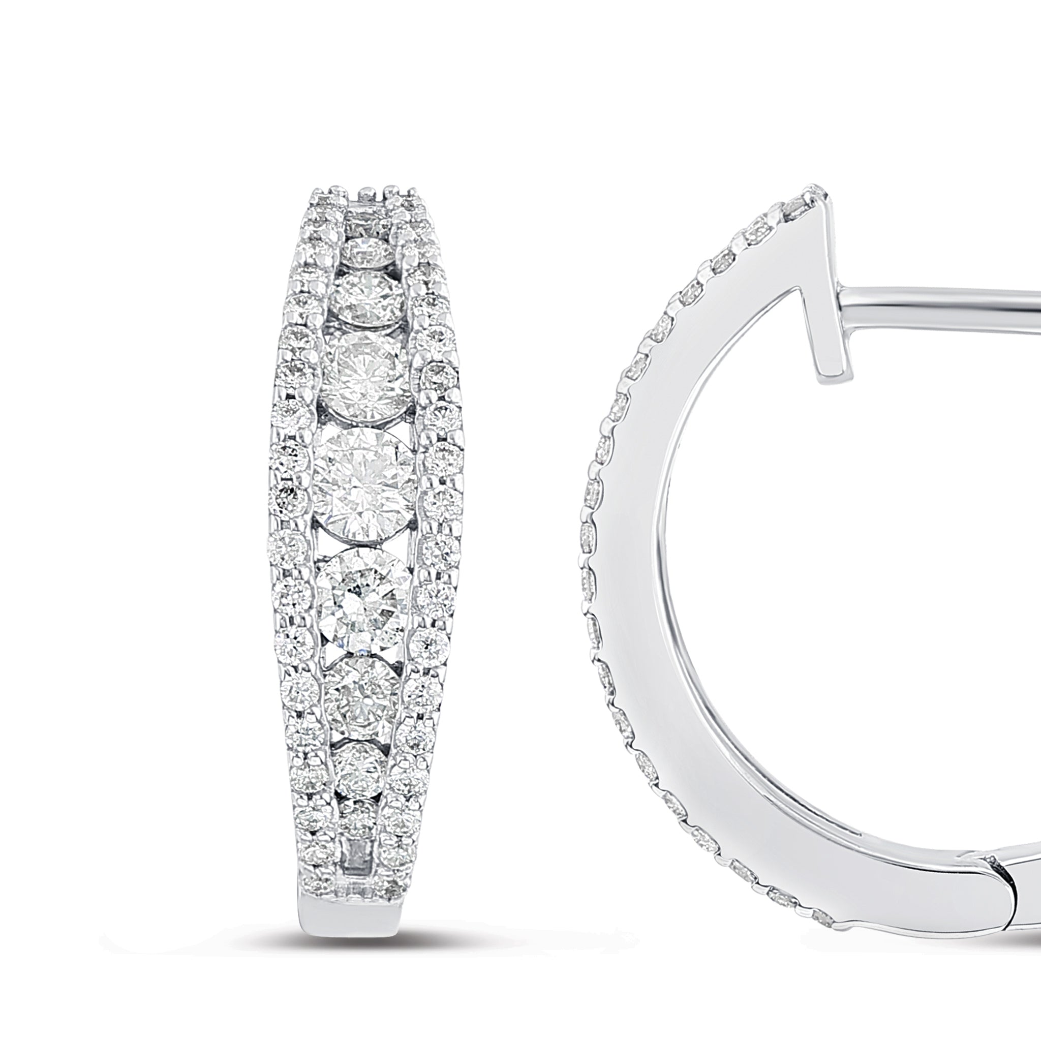 Hoop Diamond Earrings