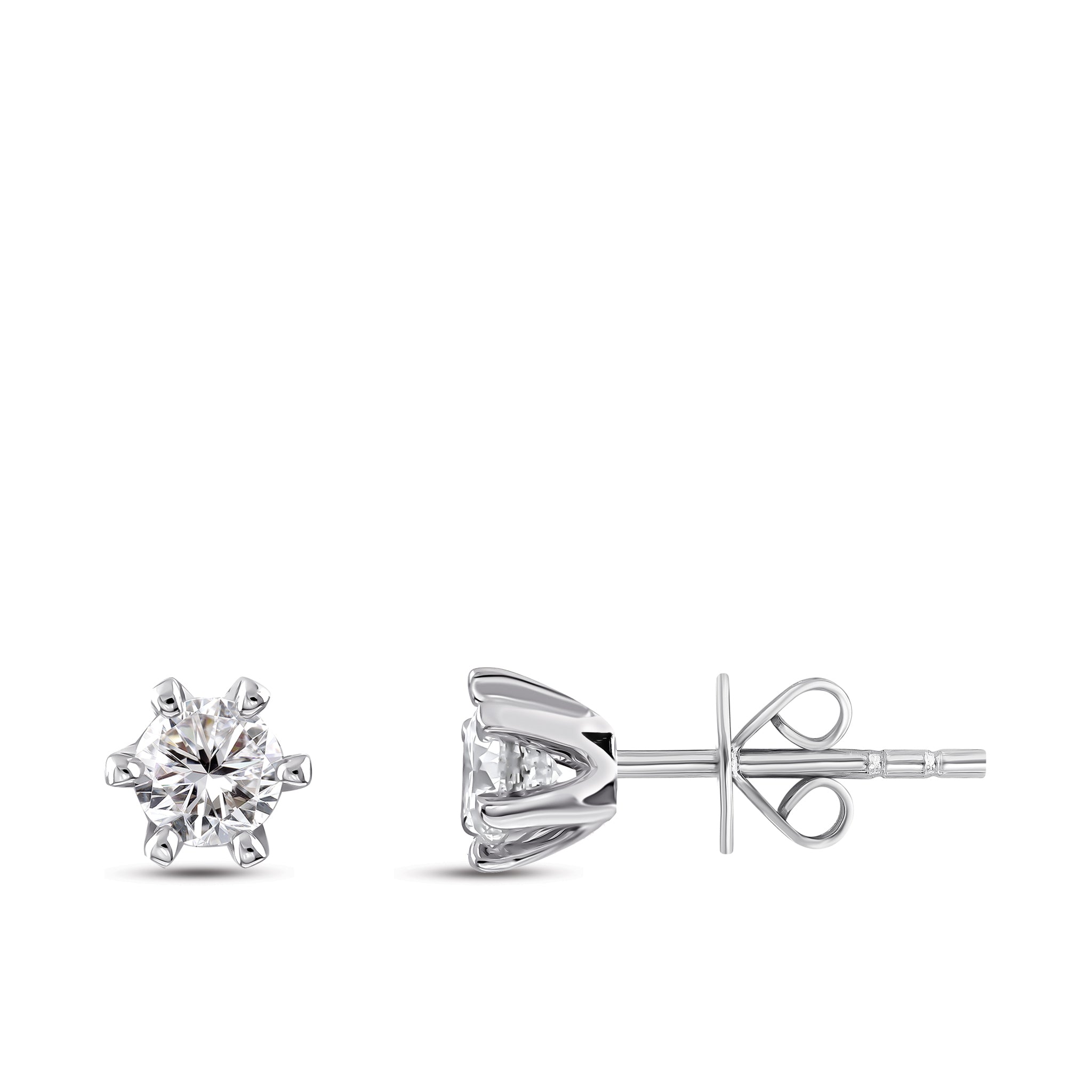 Solitaire Diamond Engagement Earrings