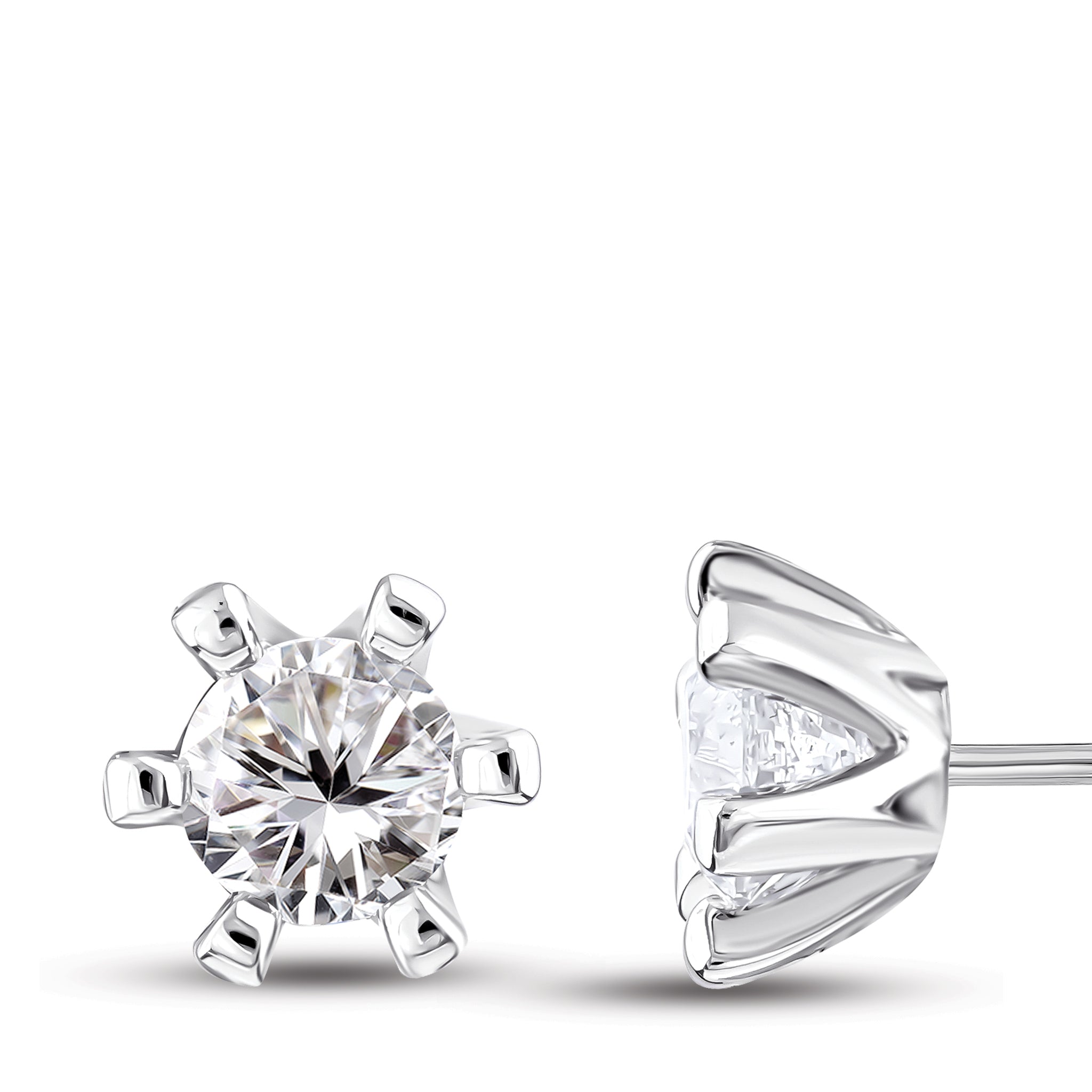 Solitaire Diamond Engagement Earrings