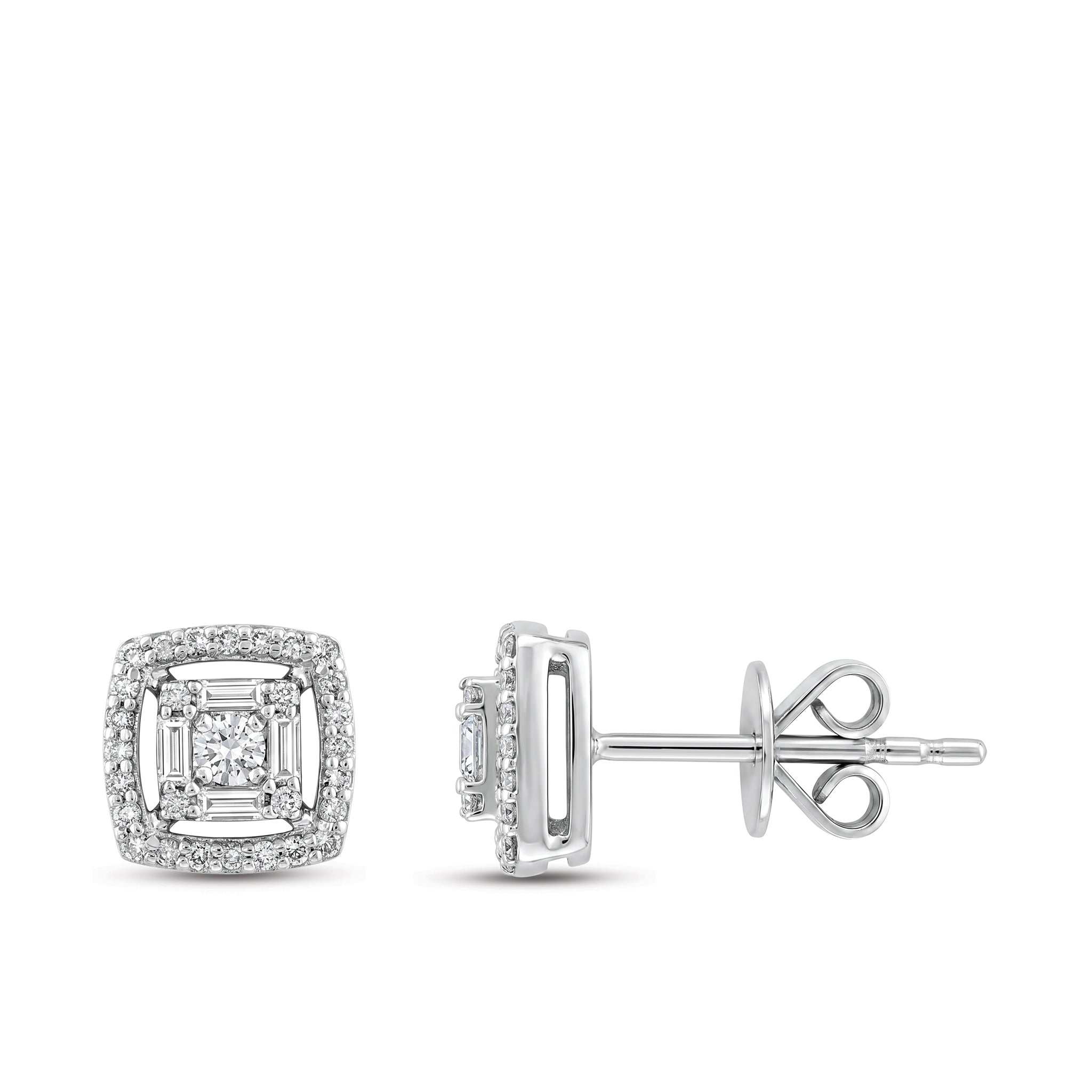 Diamond Baguette Earrings