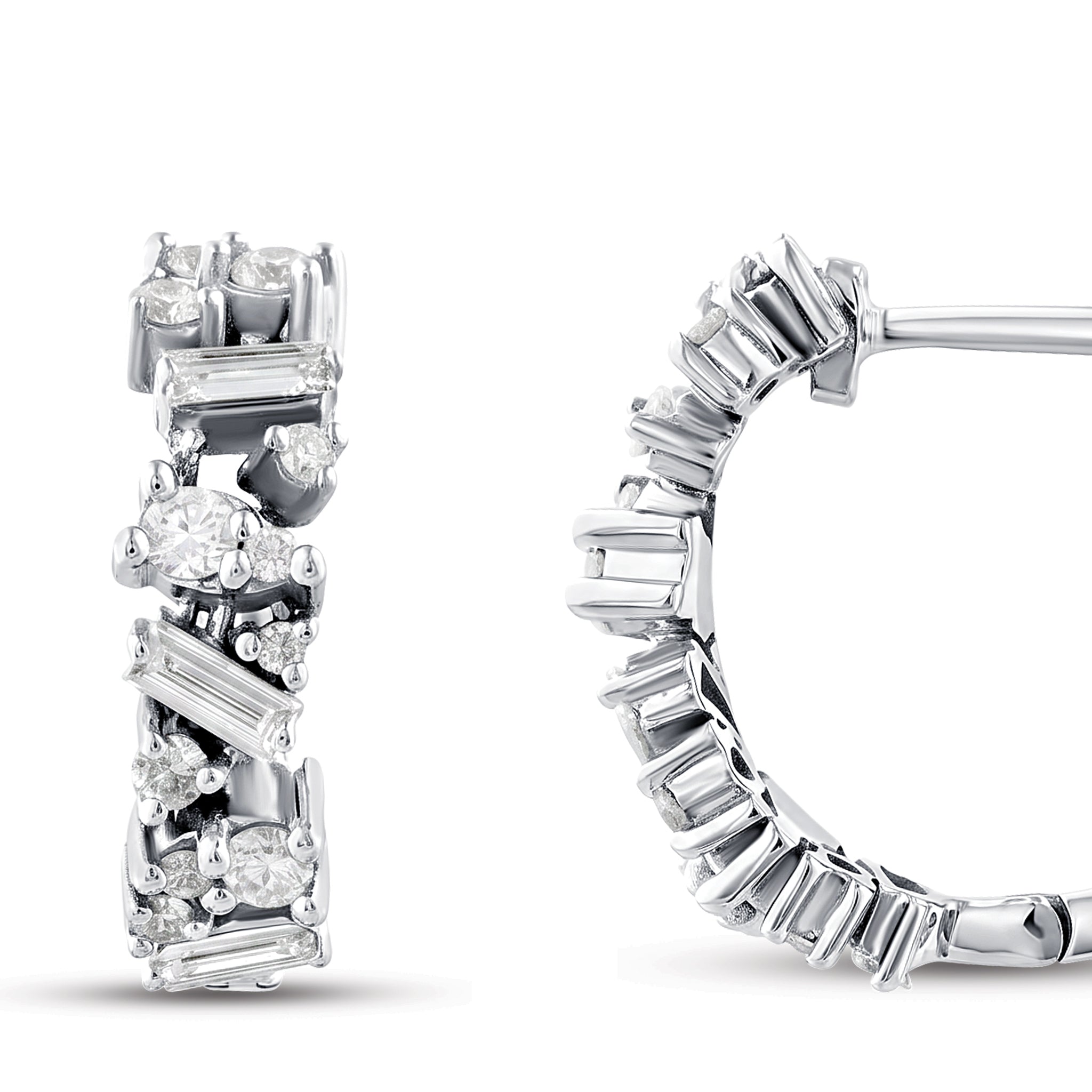Diamond Hoop Earrings