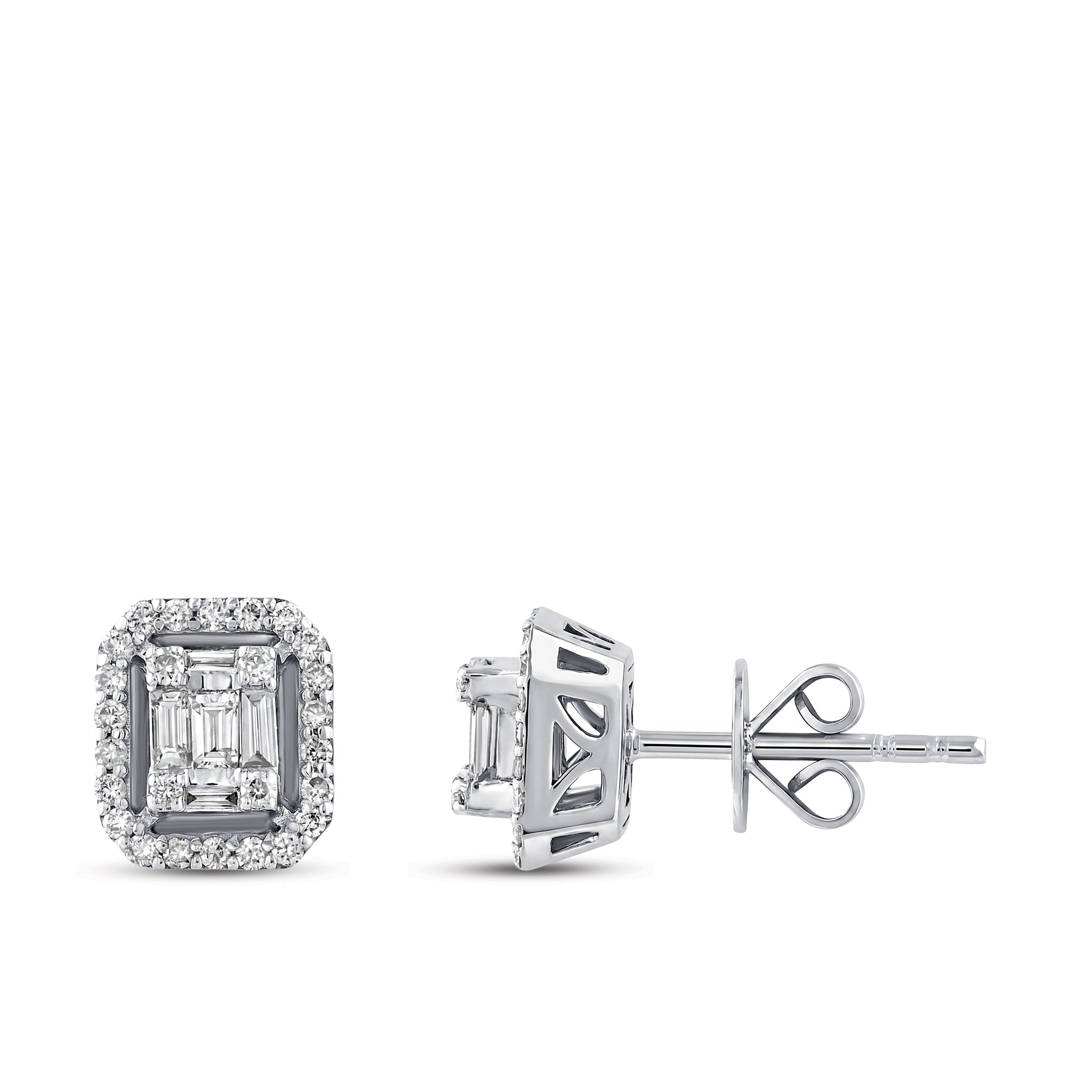 Diamond Baguette Earrings