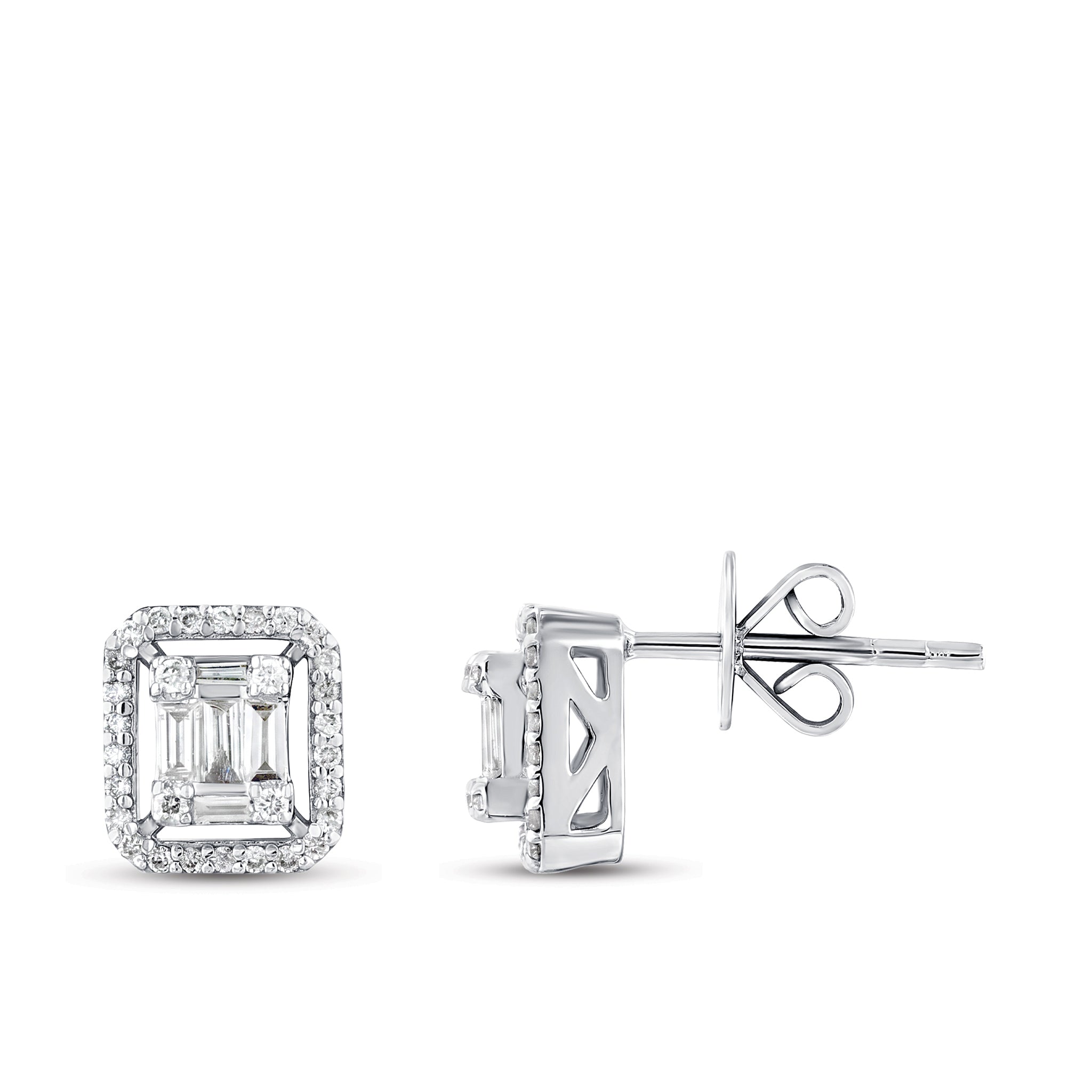 Diamond Baguette Earrings