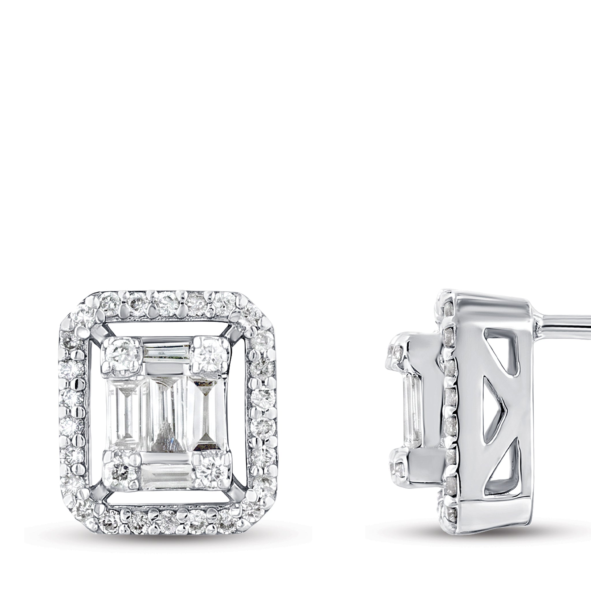 Diamond Baguette Earrings