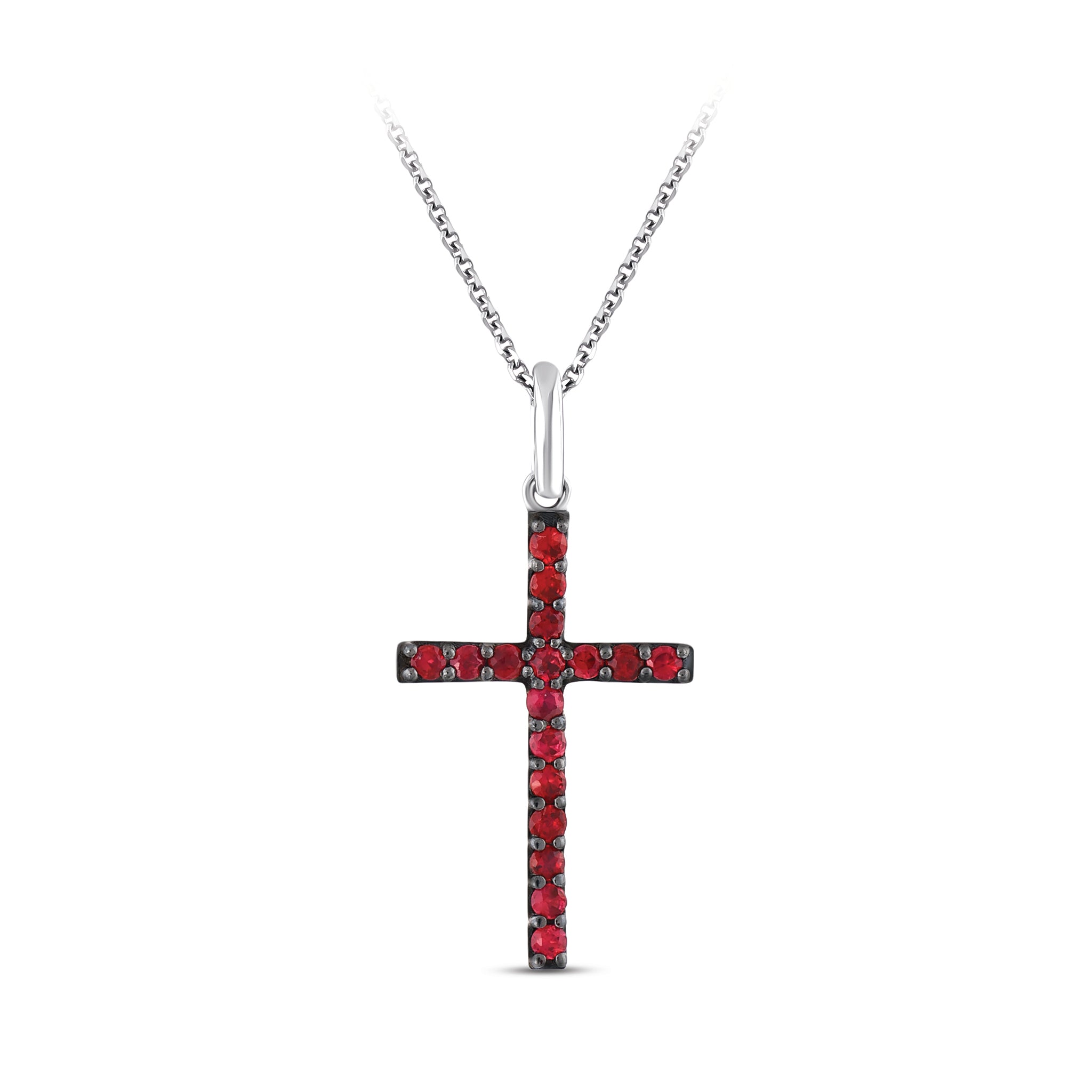 Cross Ruby Pendant