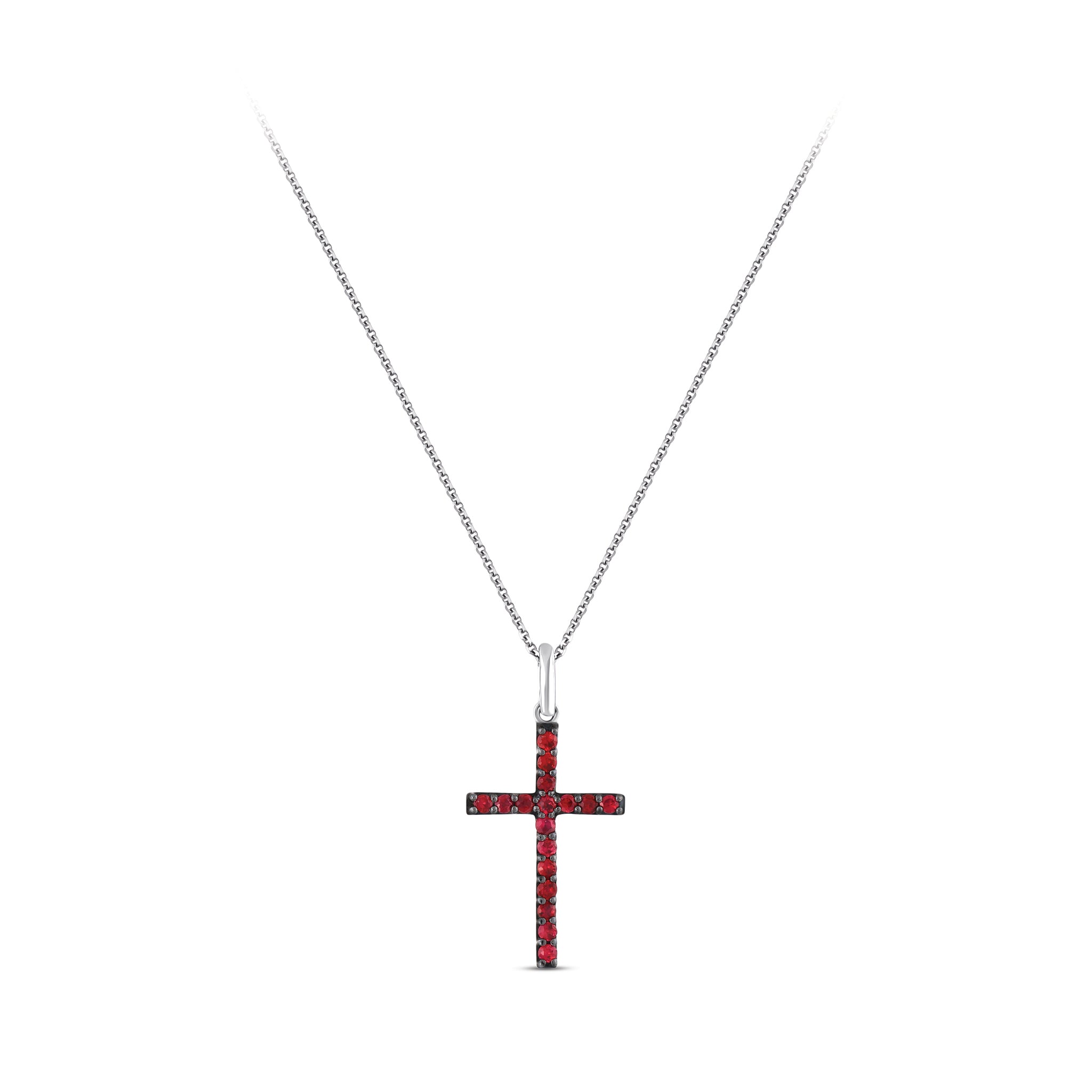Cross Ruby Pendant
