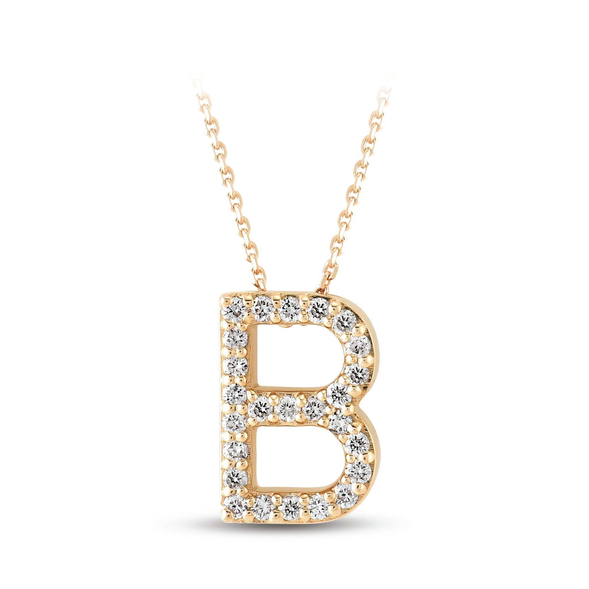 Diamond Initial Necklace B