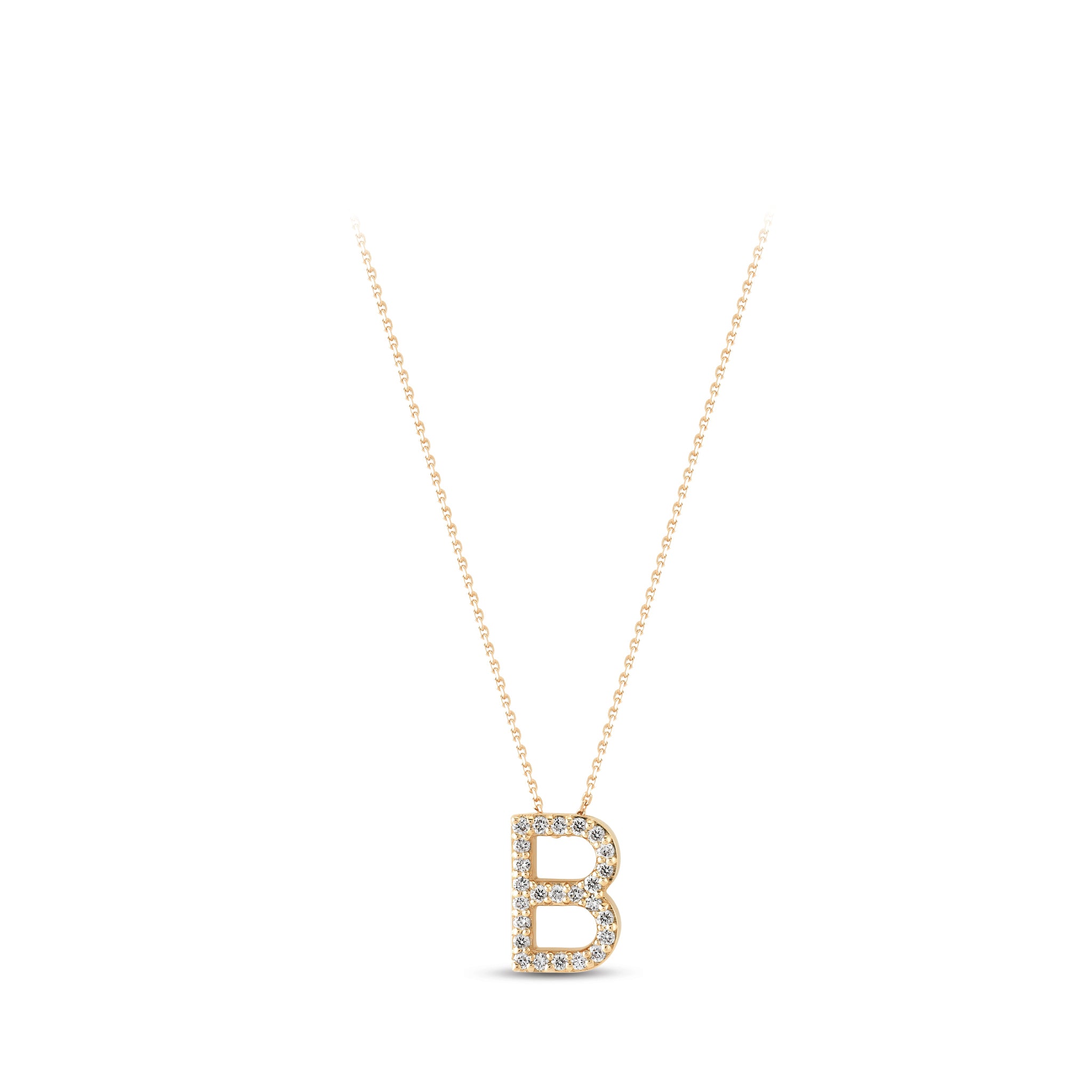 Diamond Initial Necklace B