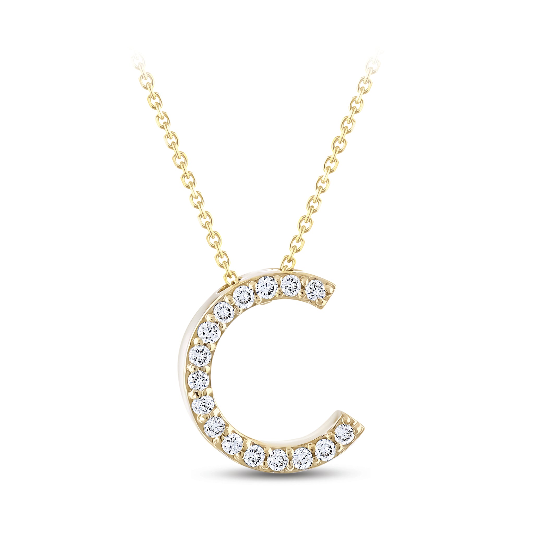 Letter C Diamond Necklace