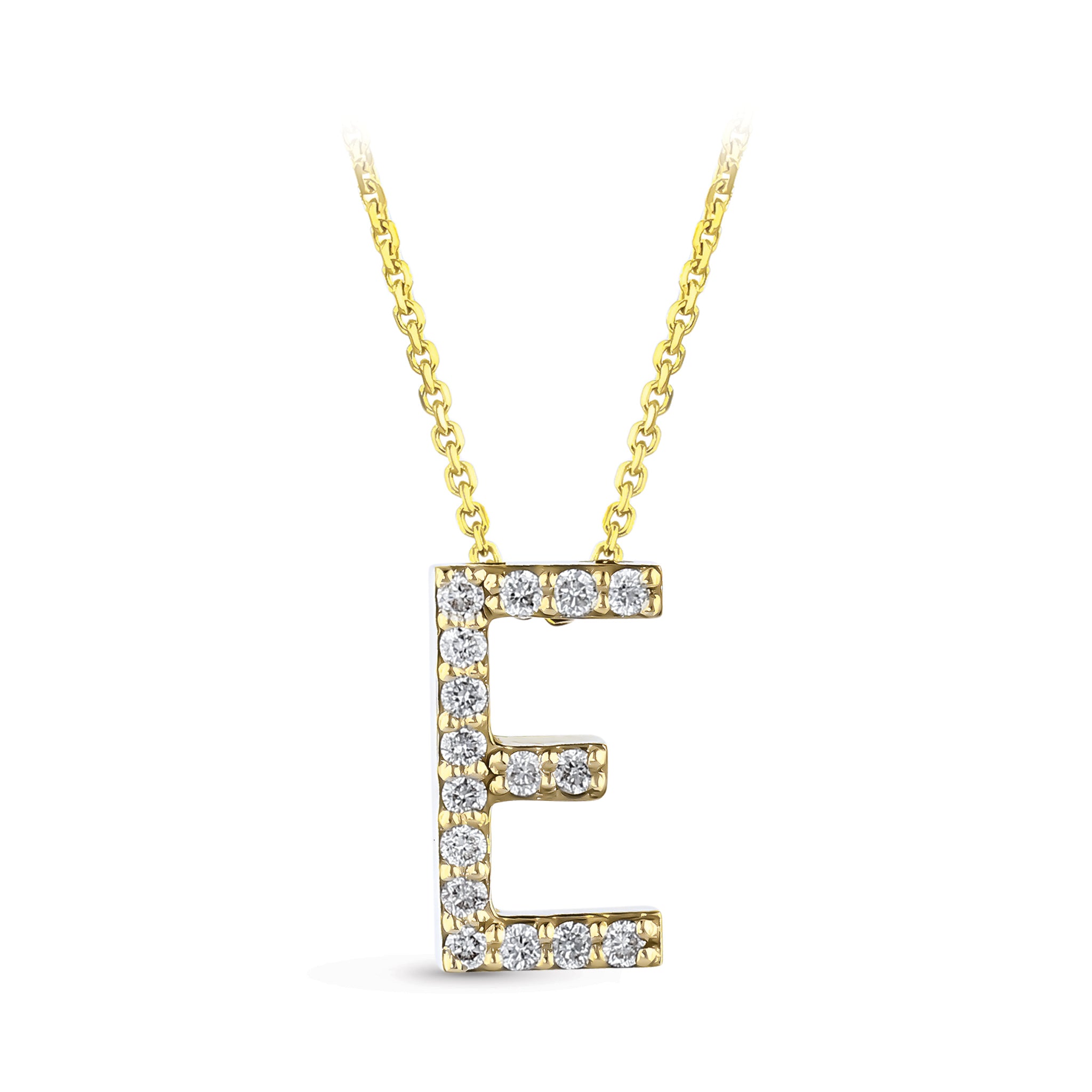 Diamond Initial Necklace E