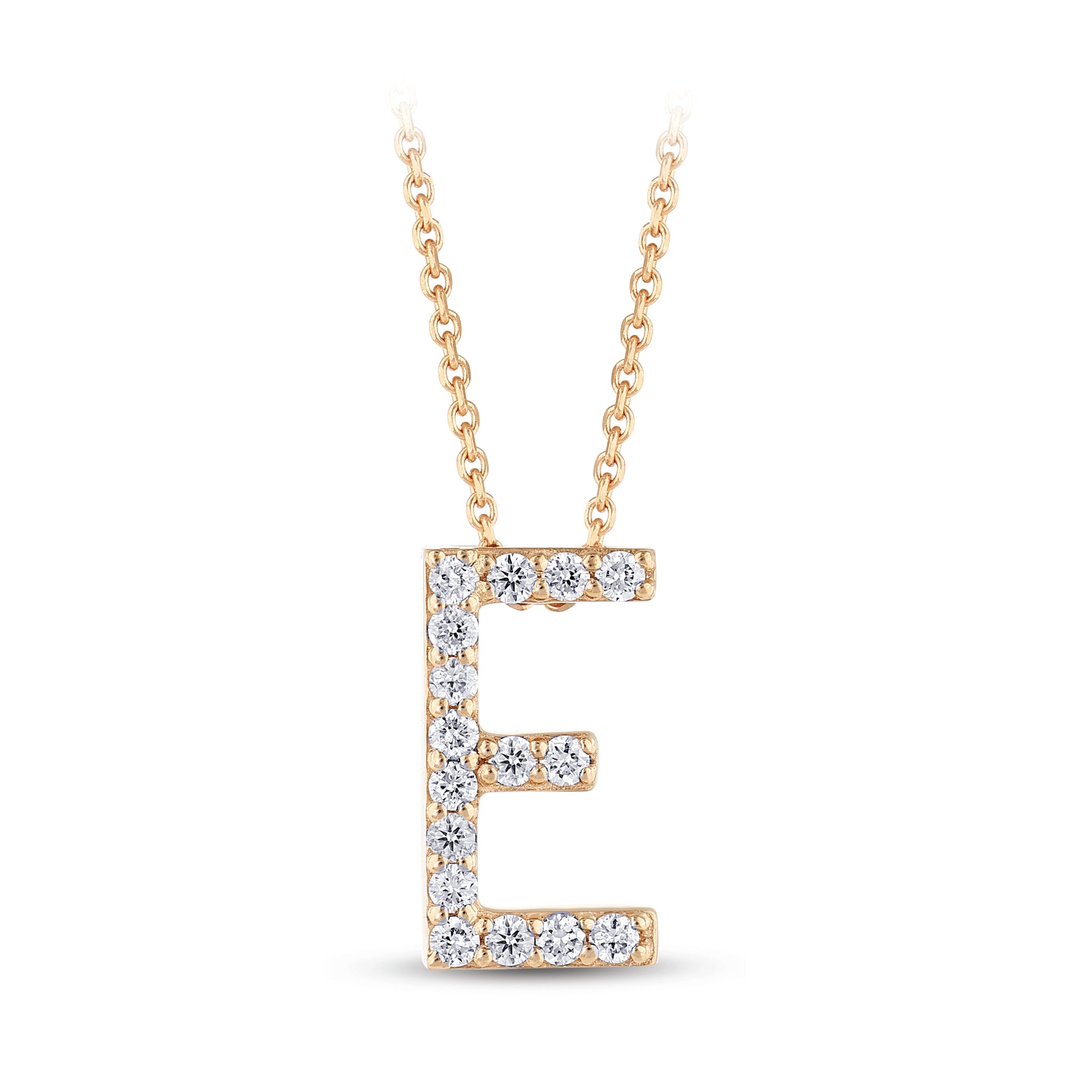 Diamond Initial Necklace E