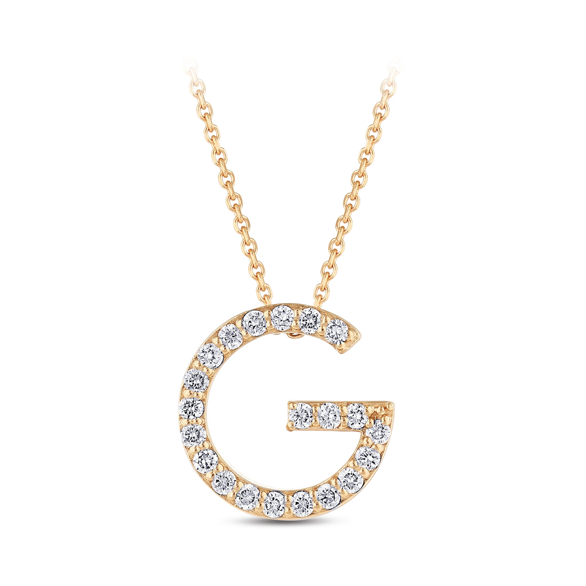 Diamond Initial Necklace G
