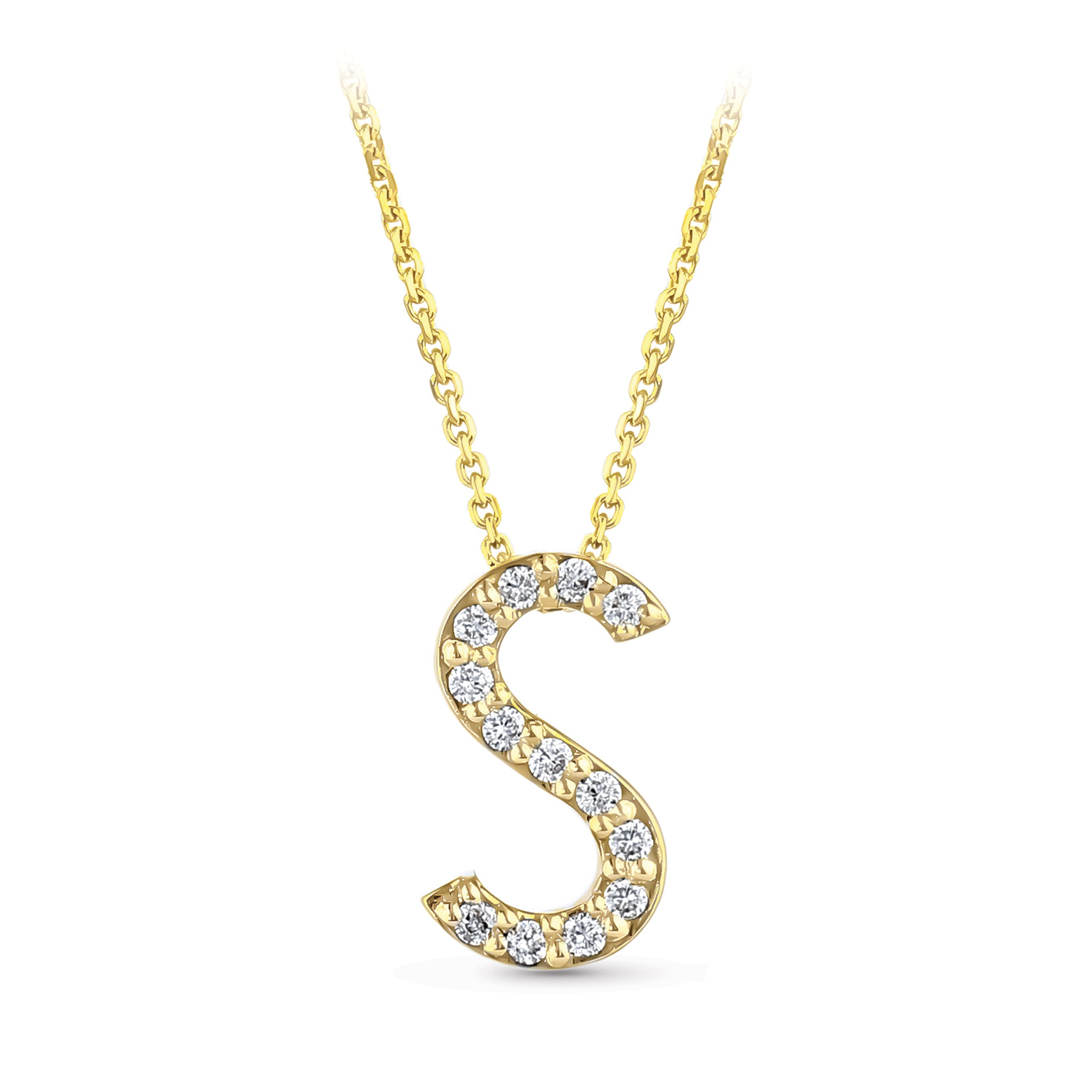 Diamond Initial Necklace S