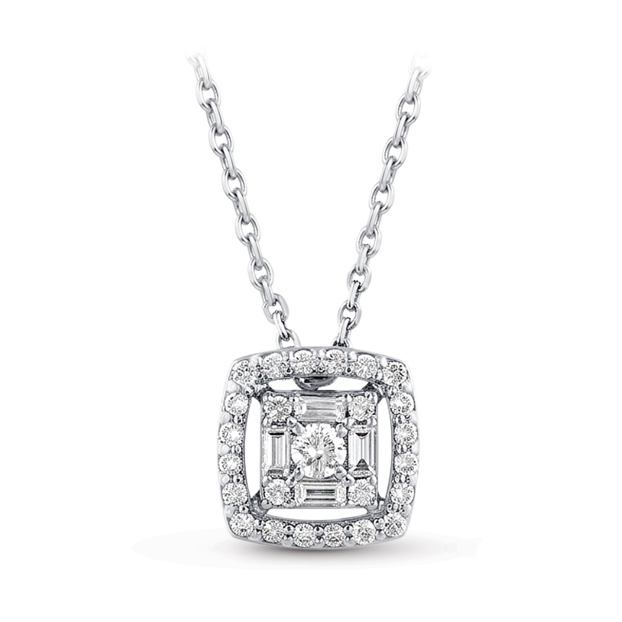 Diamond Baguette Necklace