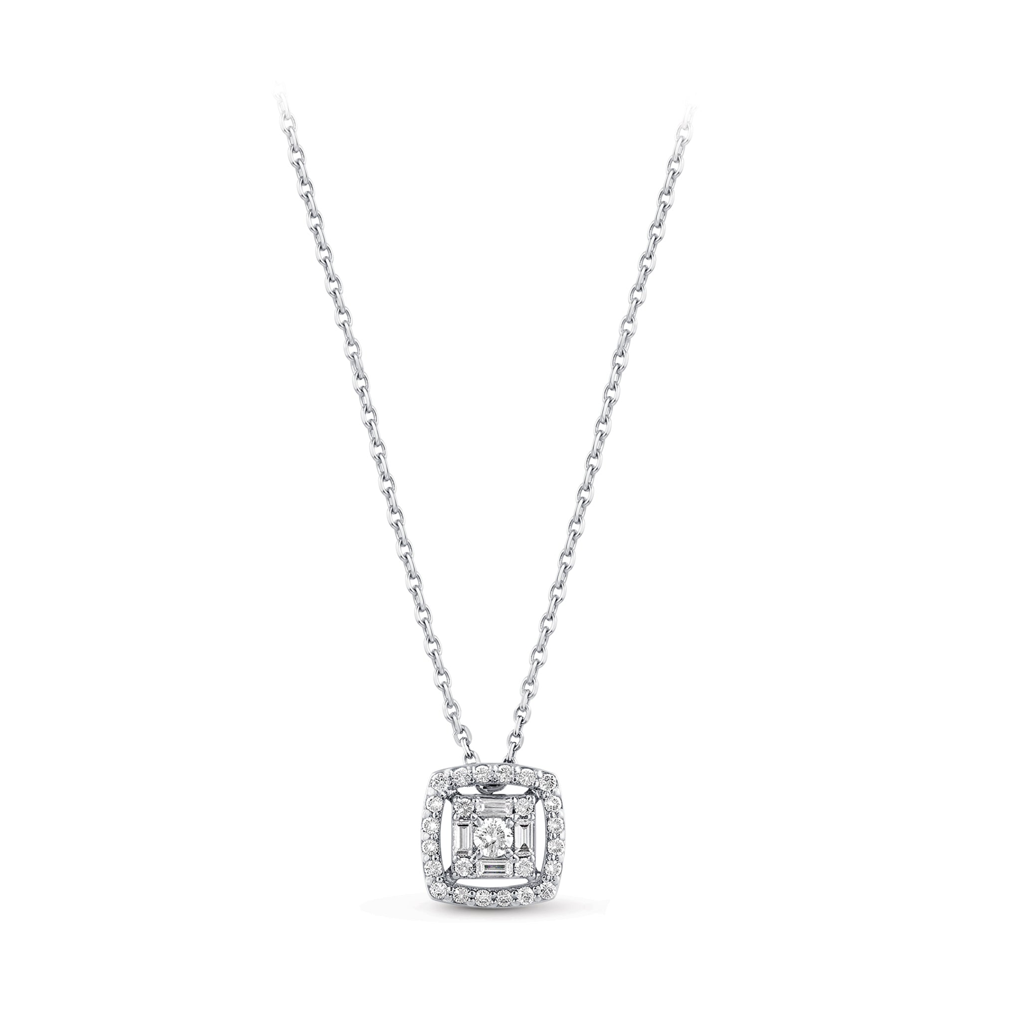 Diamond Baguette Necklace