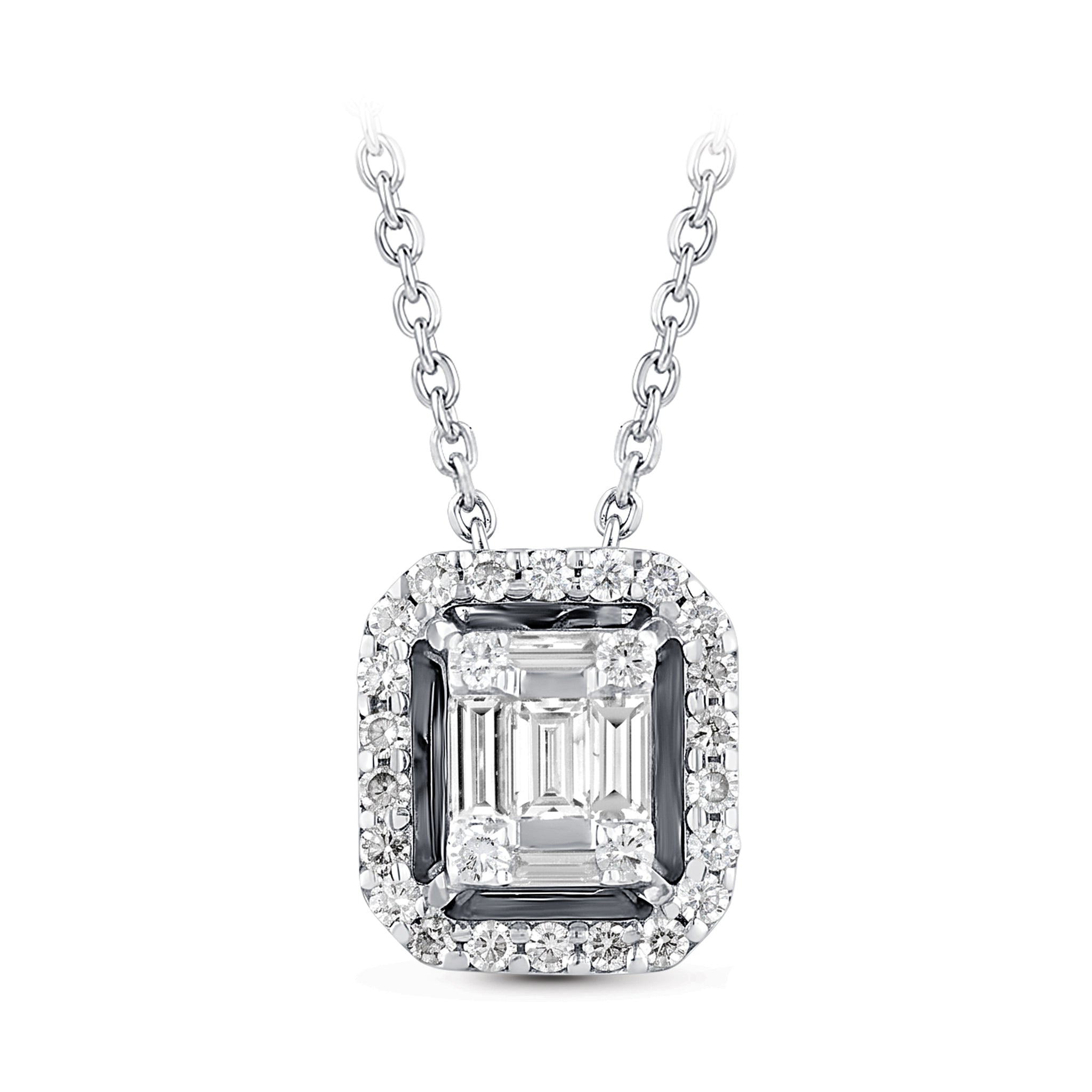Diamond Baguette Necklace