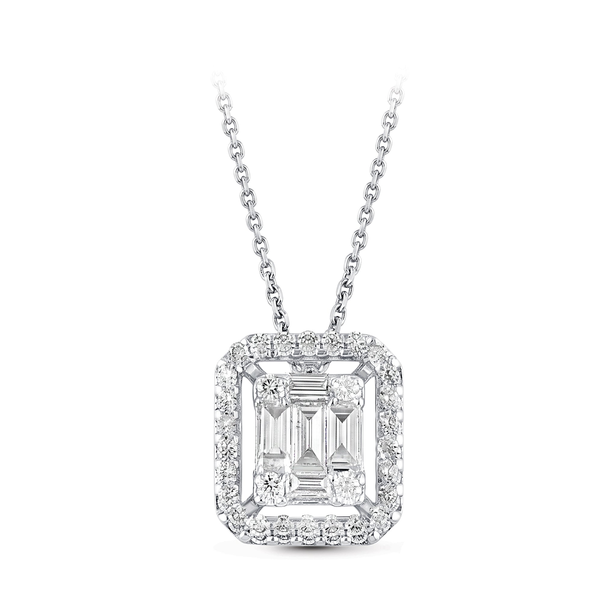 Diamond Baguette Necklace