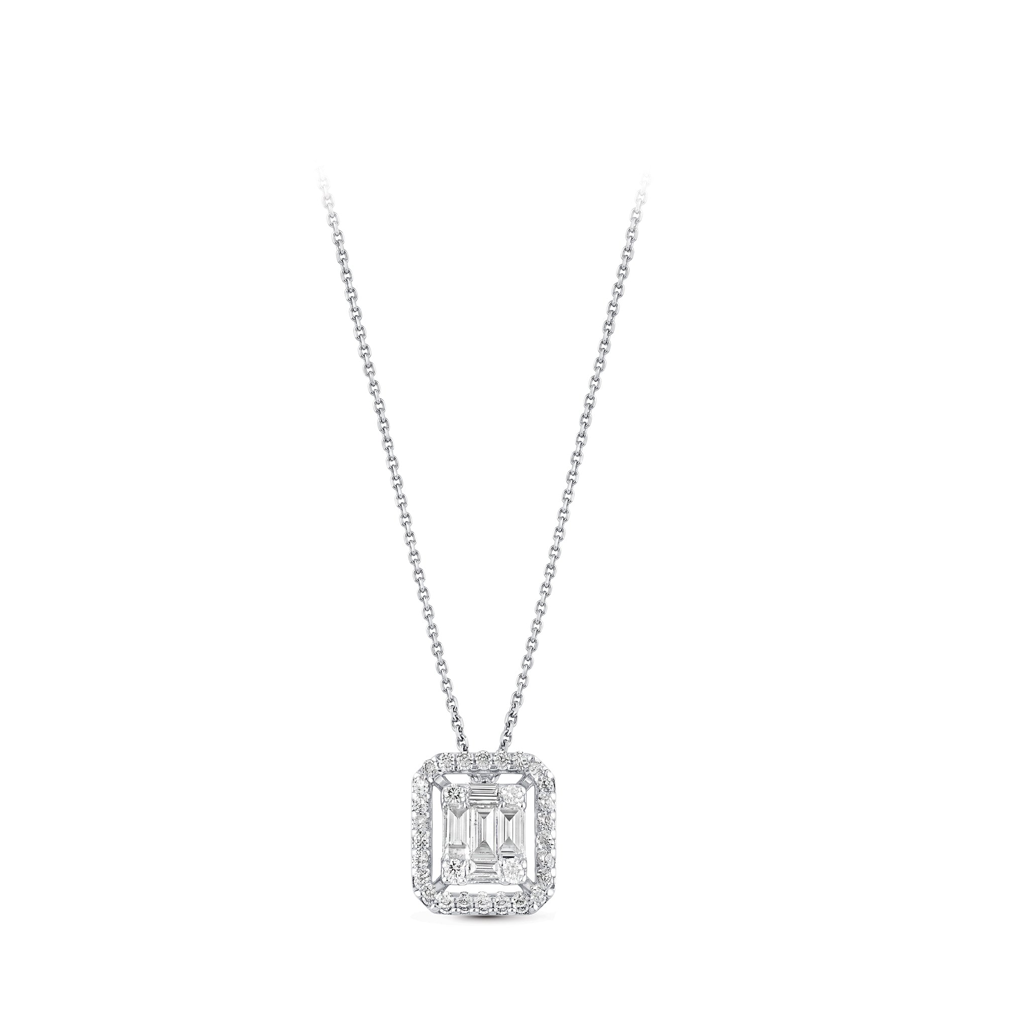 Diamond Baguette Necklace