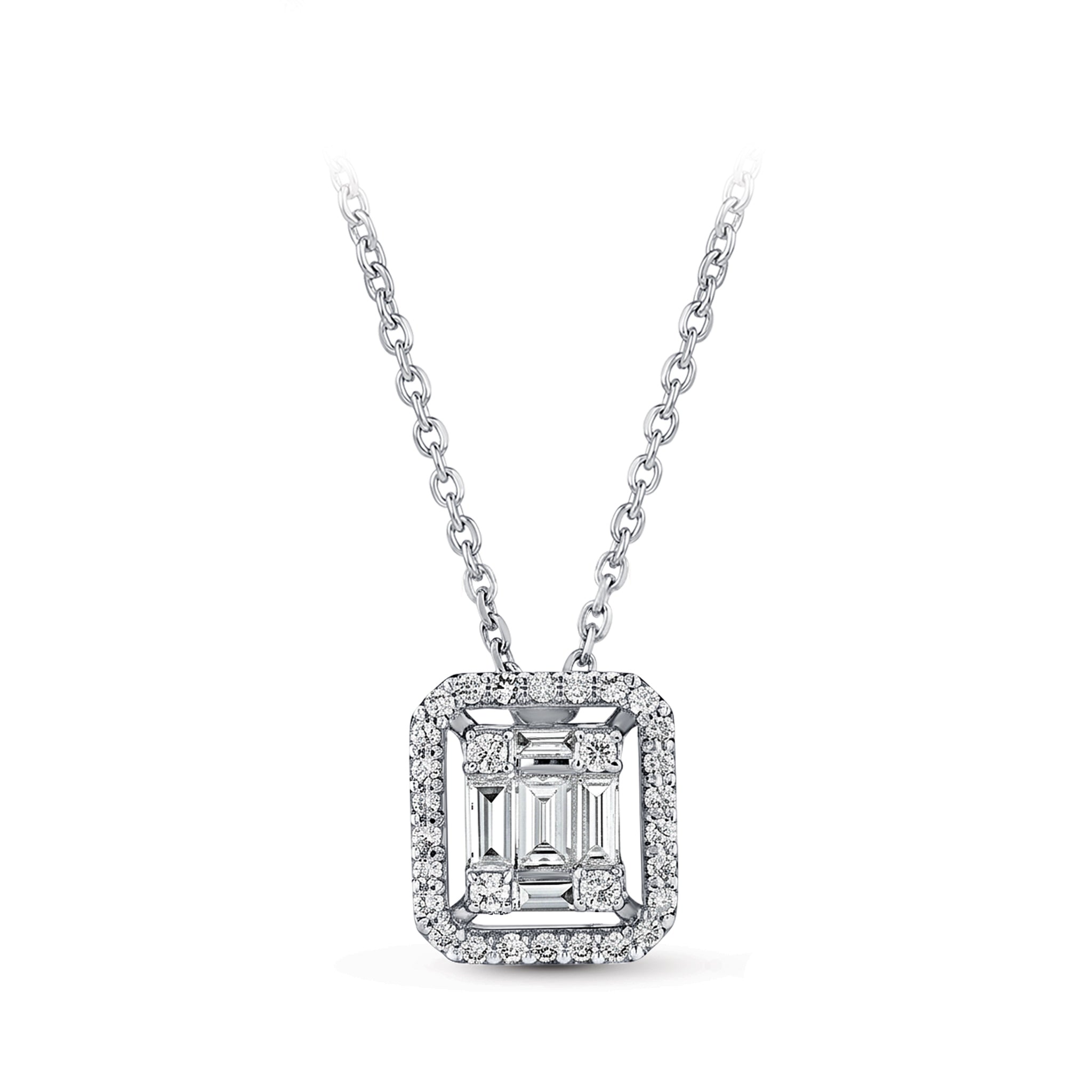 Diamond Baguette Necklace