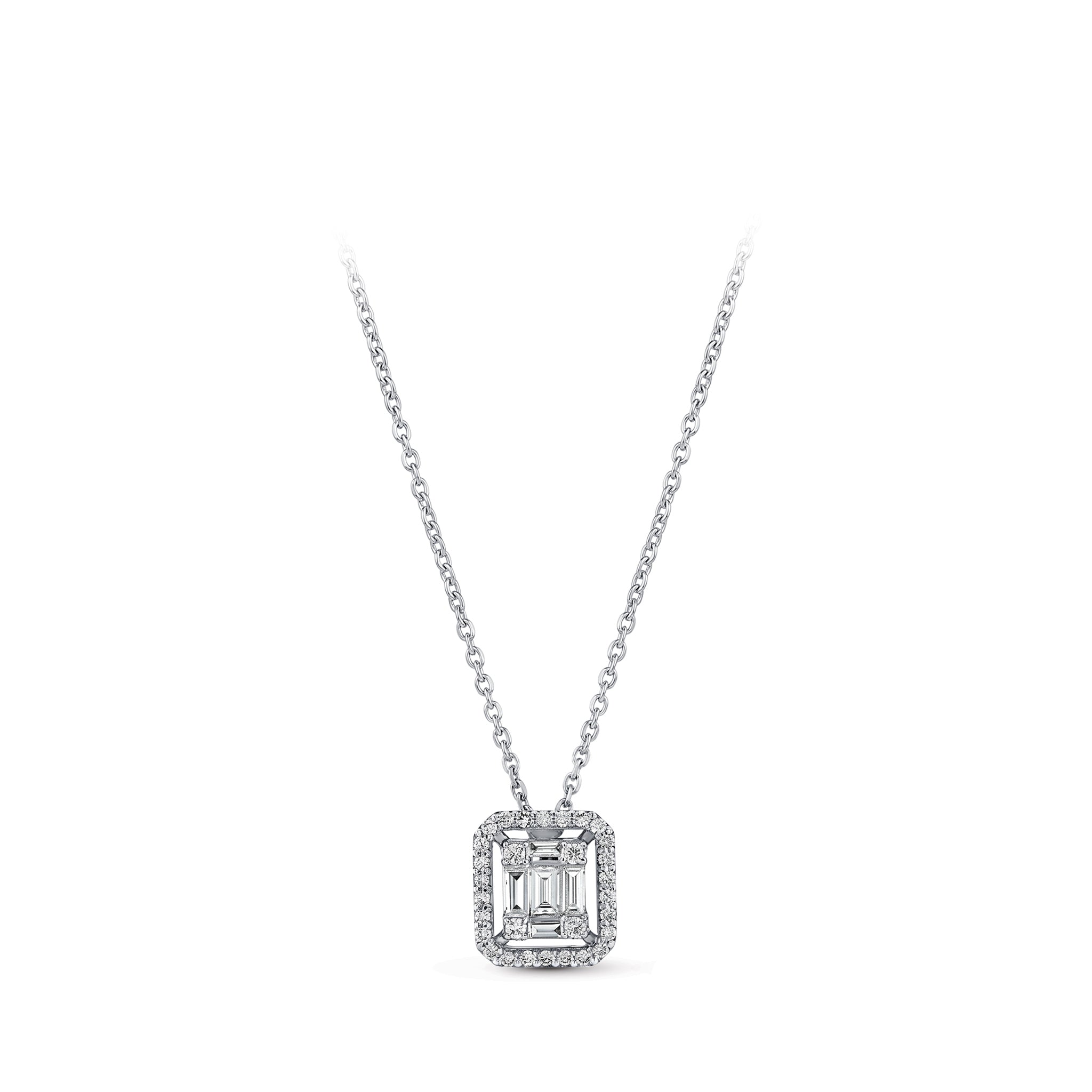 Diamond Baguette Necklace