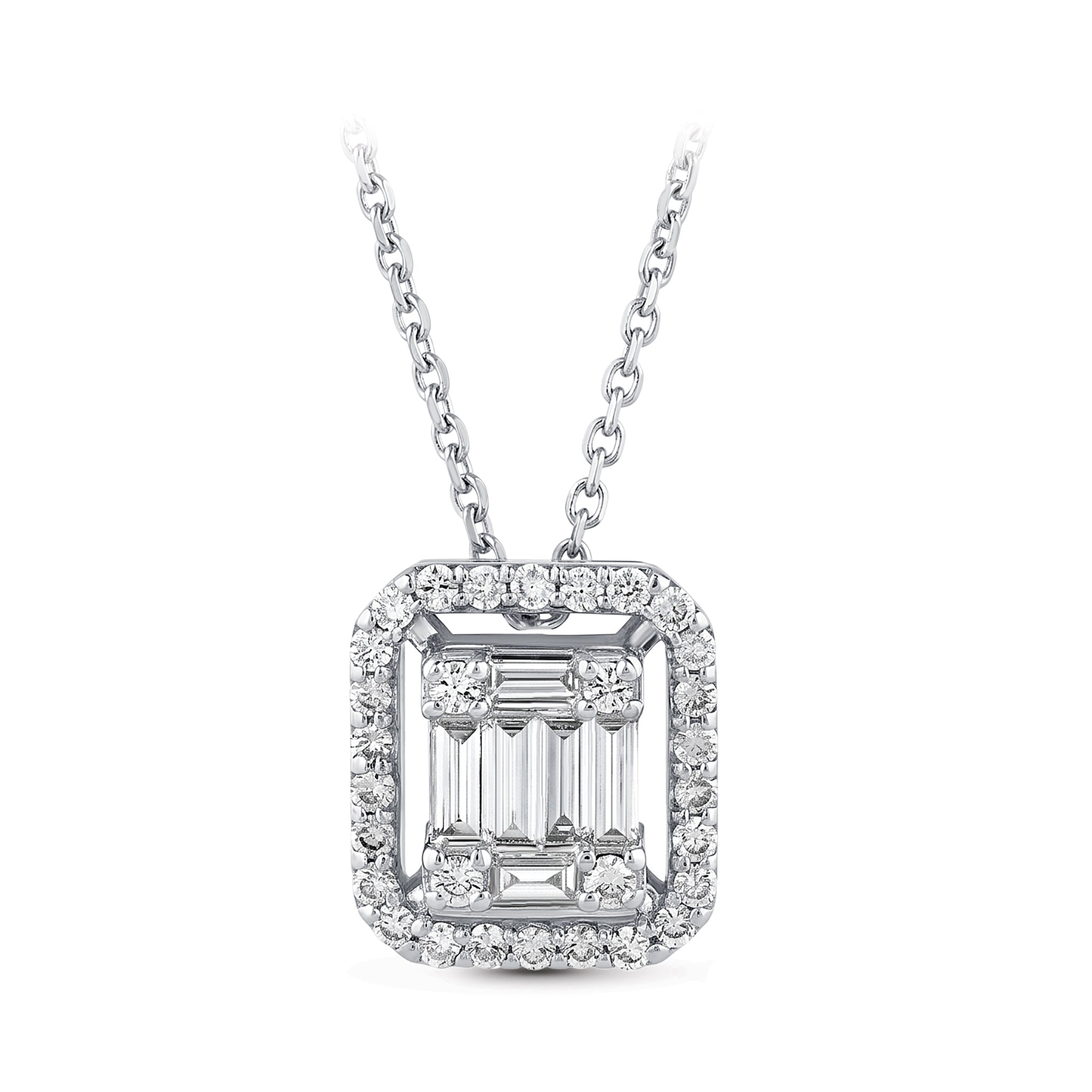 Diamond Baguette Necklace