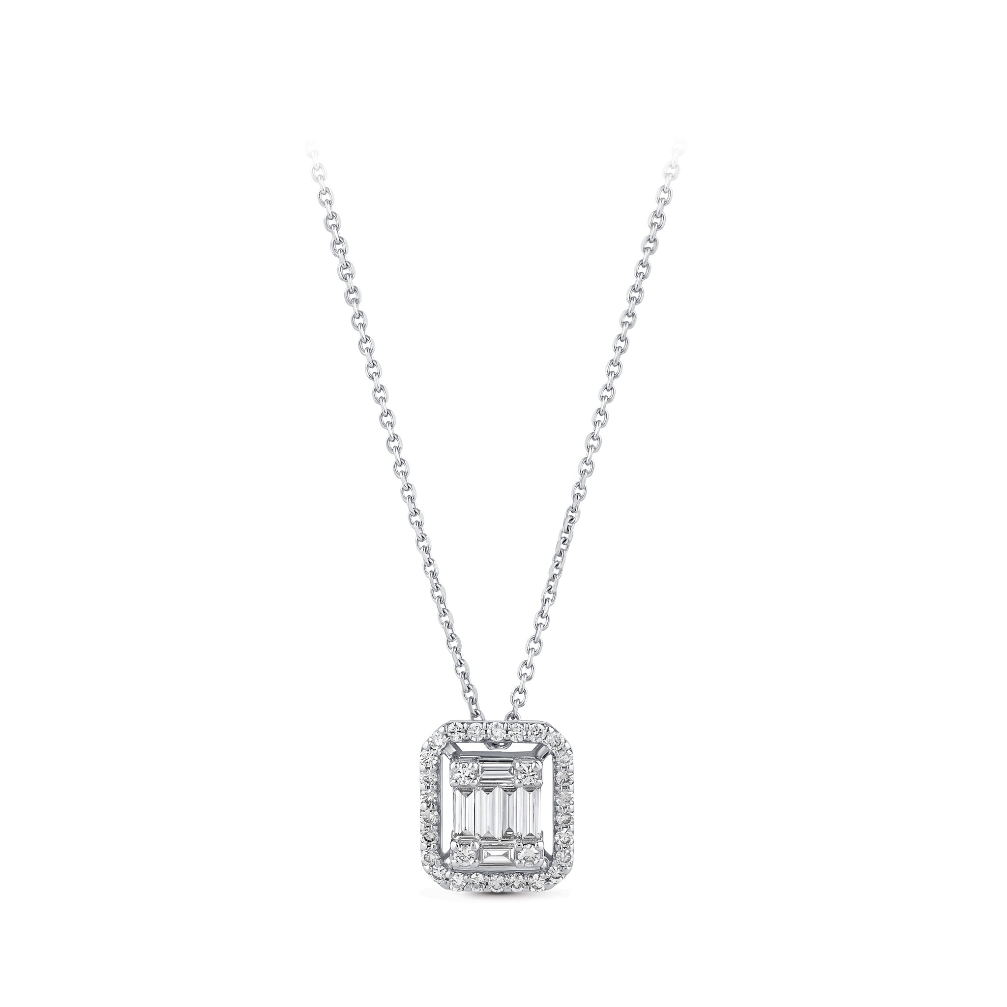 Diamond Baguette Necklace