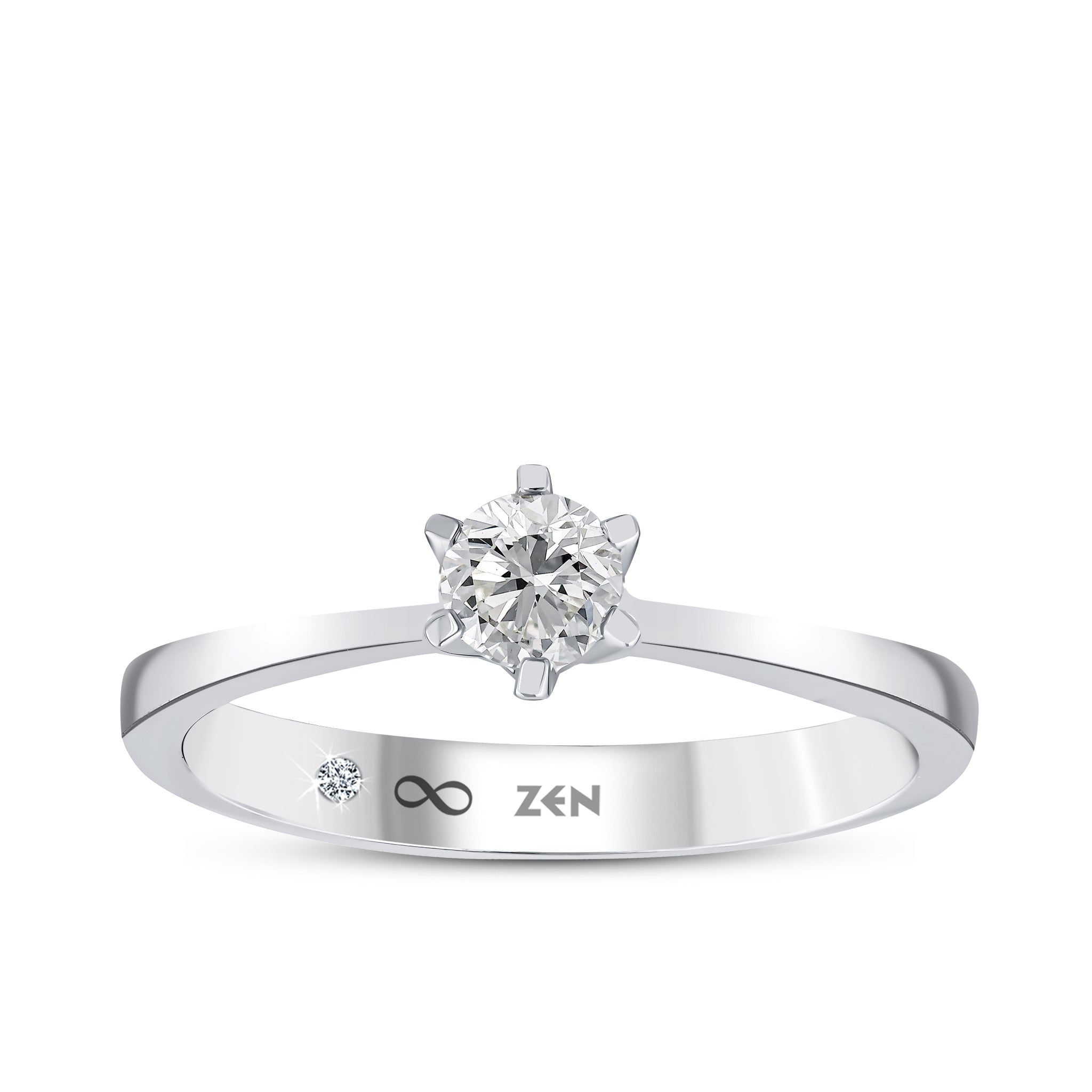 Solitaire Diamond Engagement Ring