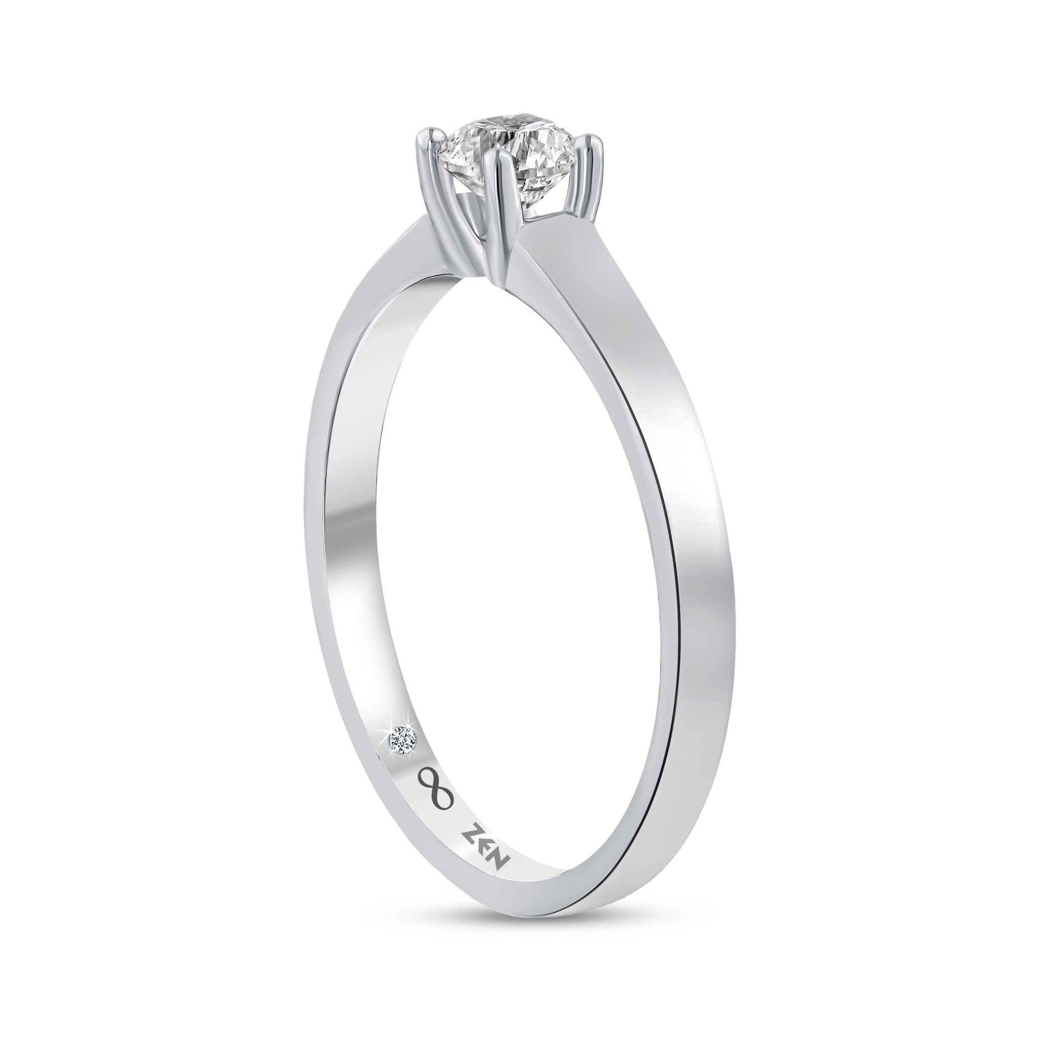 Solitaire Diamond Engagement Ring