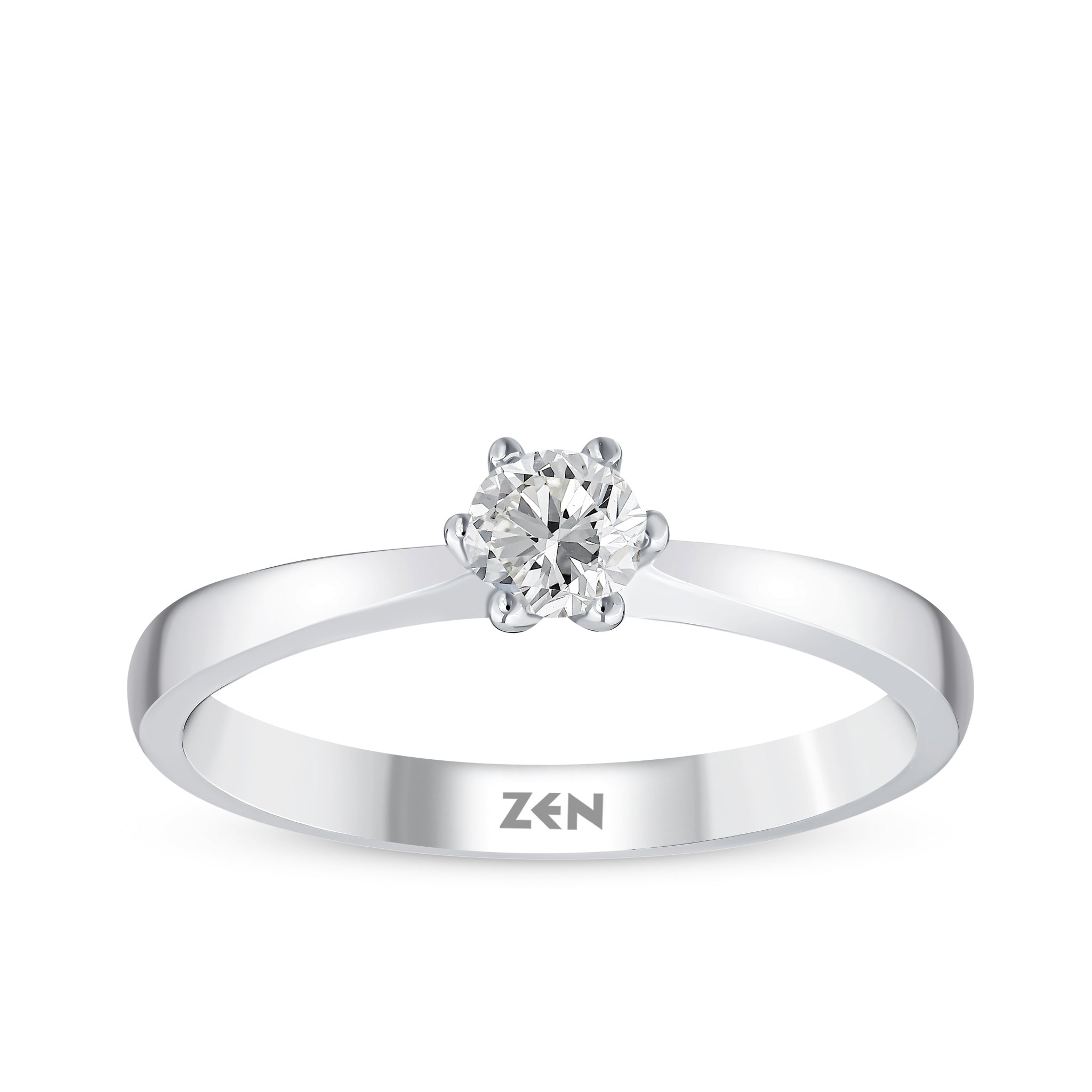 Solitaire Diamond Engagement Ring