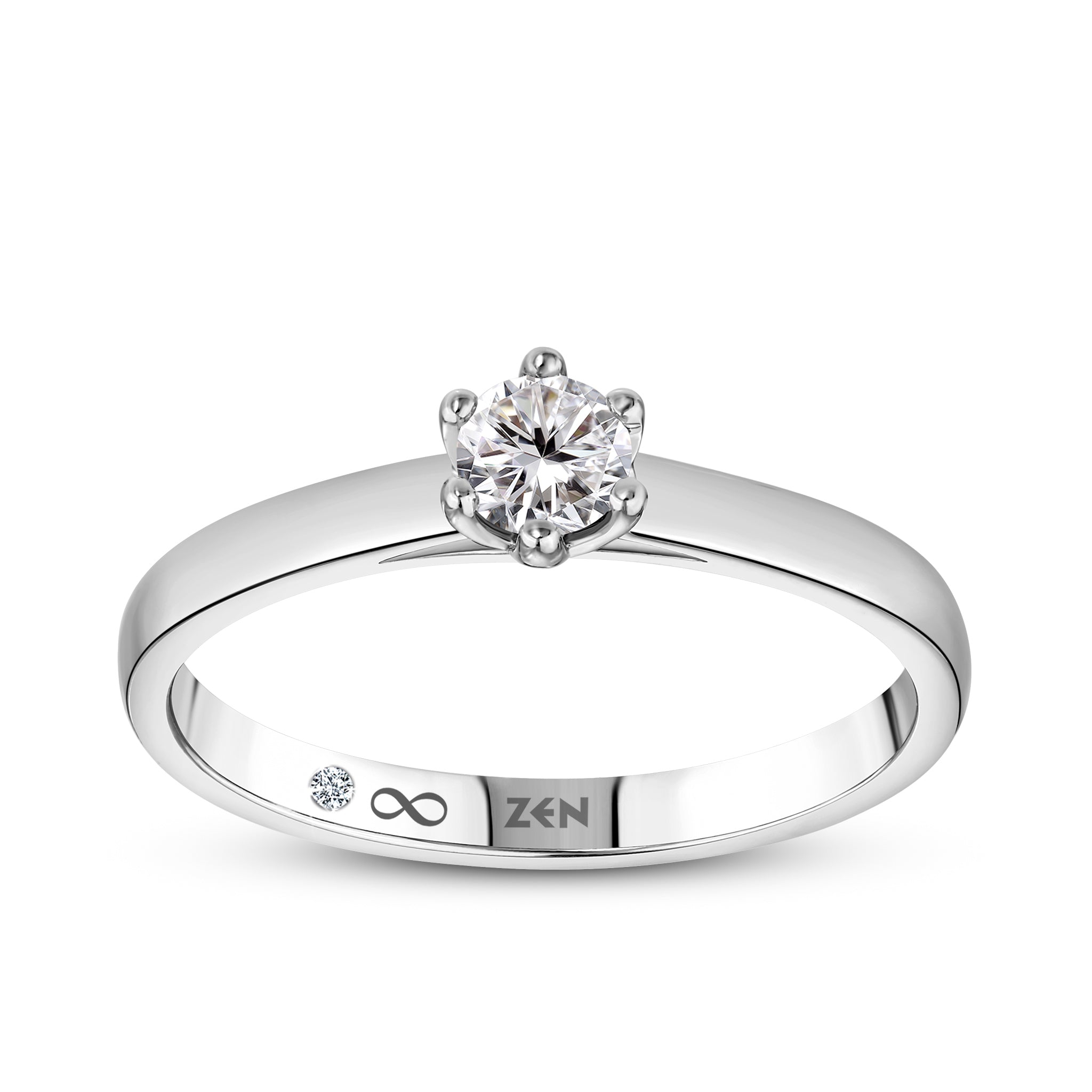 Solitaire Diamond Engagement Ring