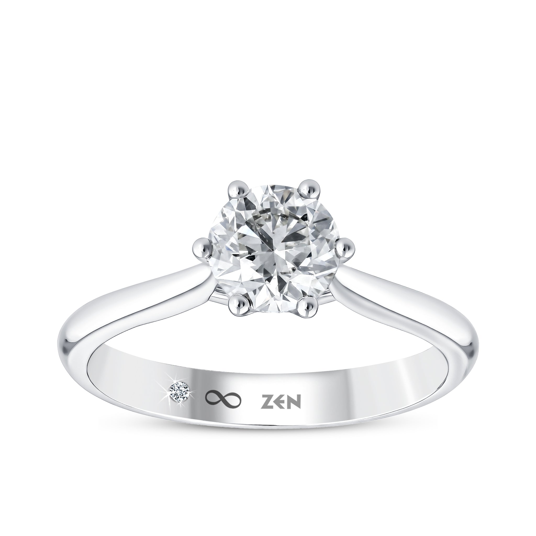 Solitaire Diamond Engagement Ring