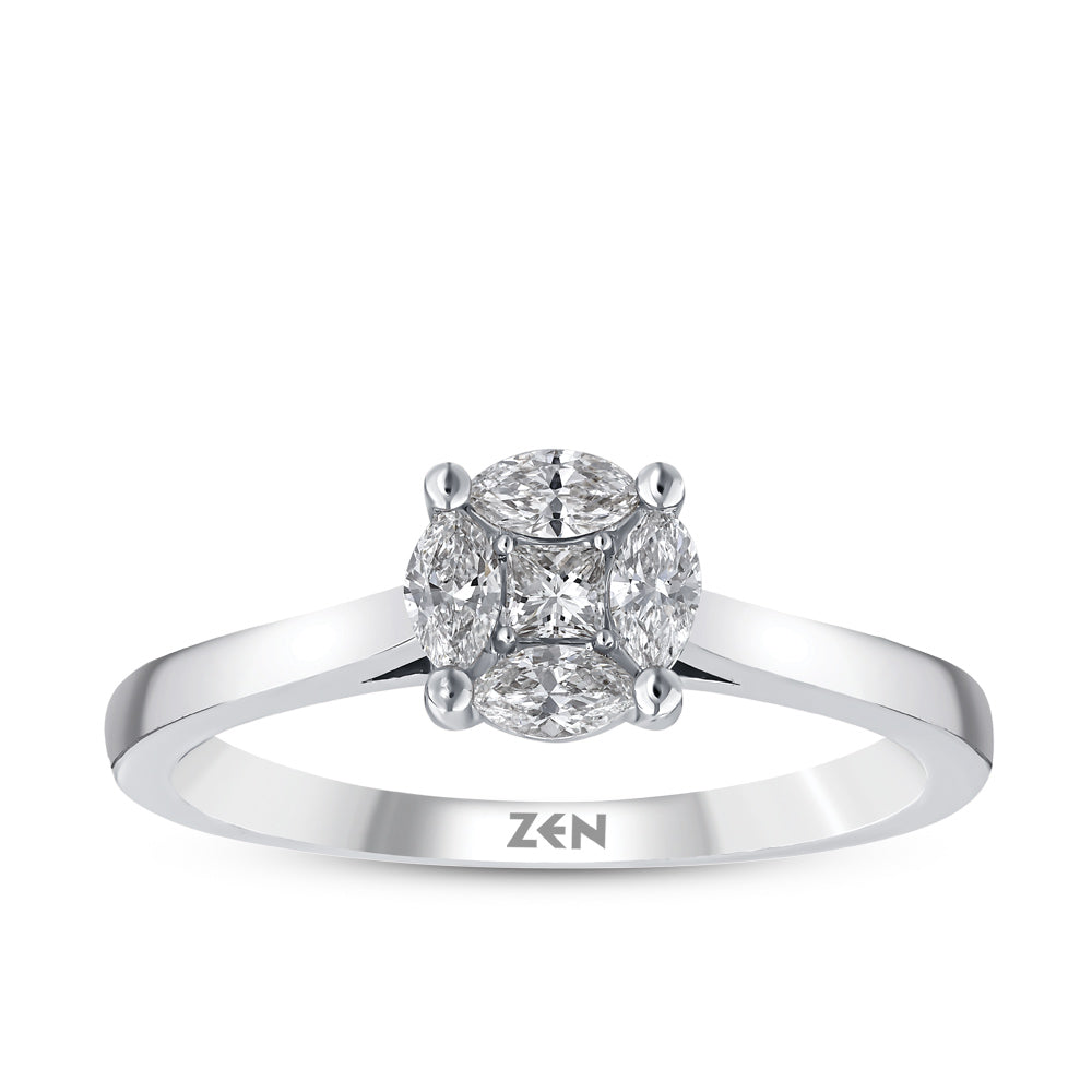 Modern Diamond Engagement Ring