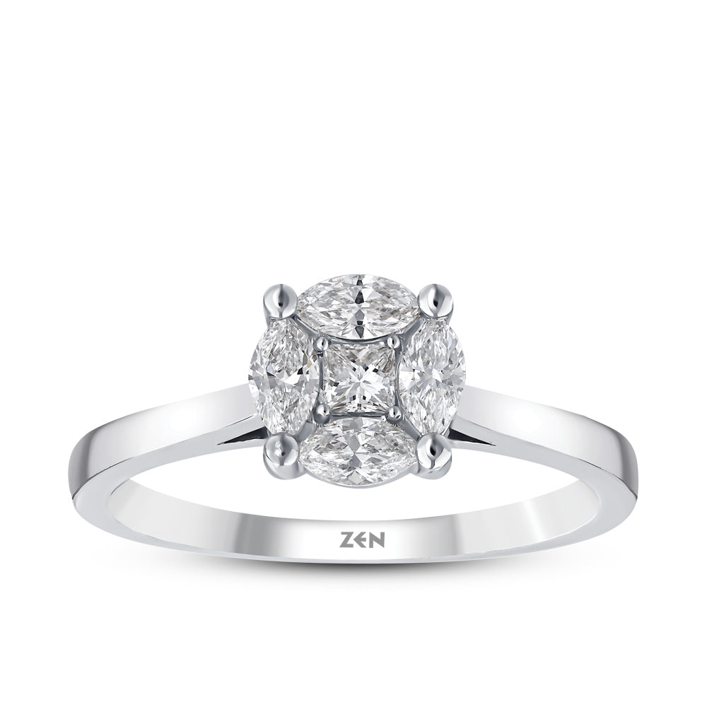 Modern Diamond Engagement Ring