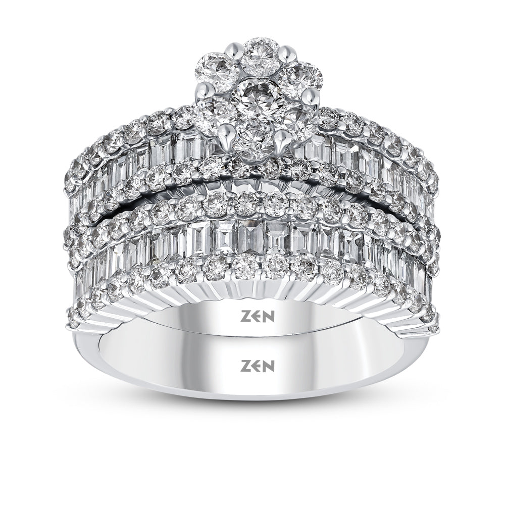 Twins Diamond Engagement Ring
