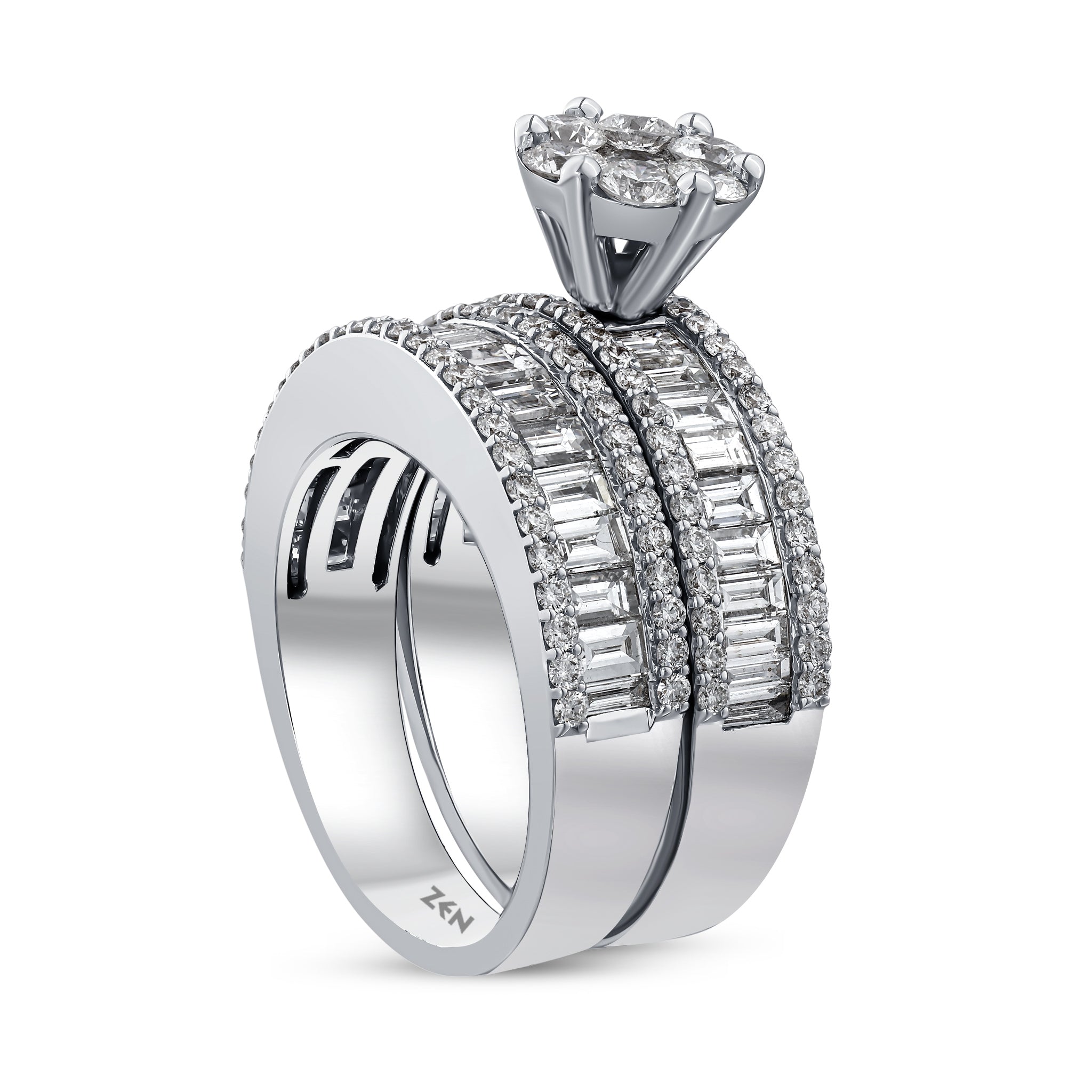 Twins Diamond Engagement Ring