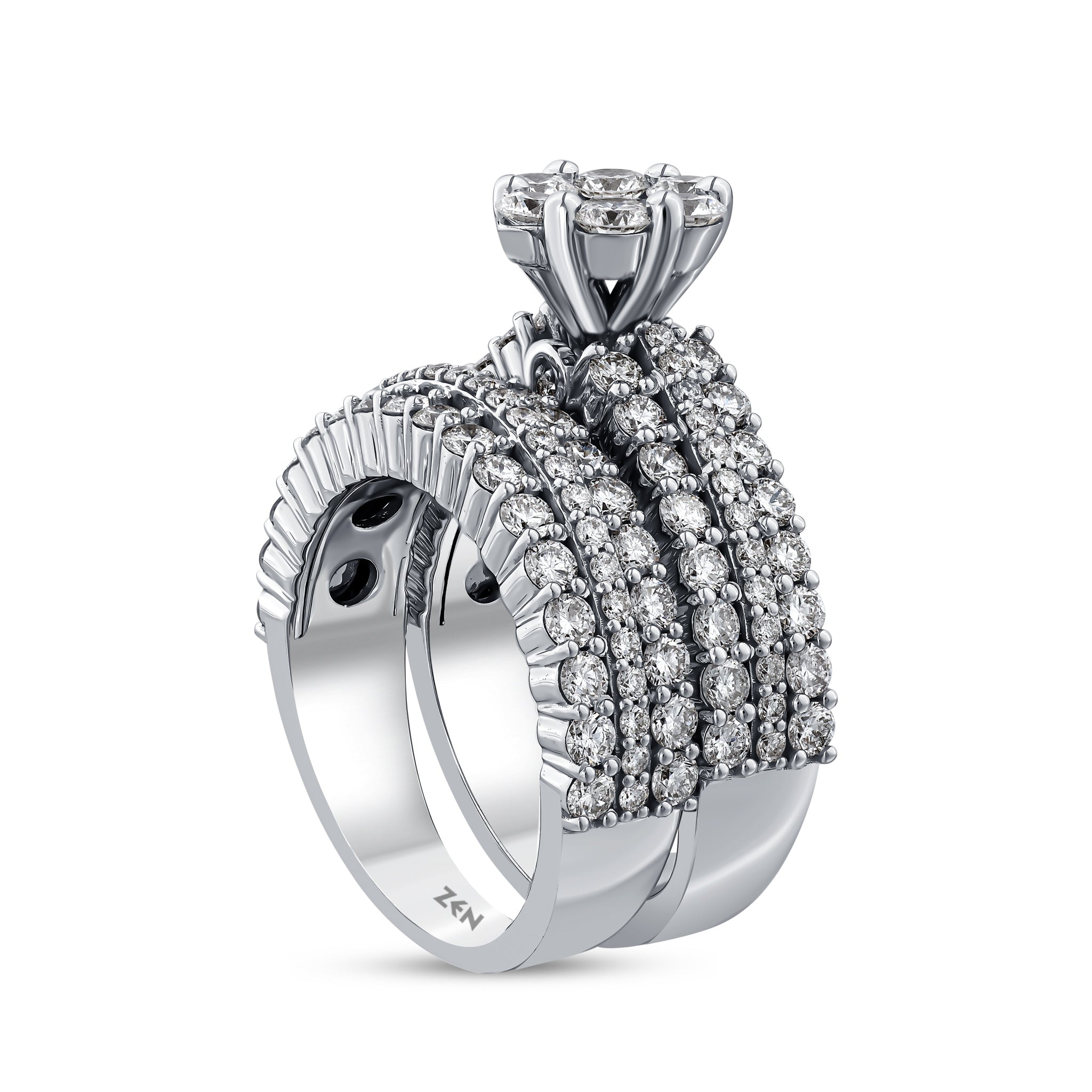 Twins Diamond Engagement Ring