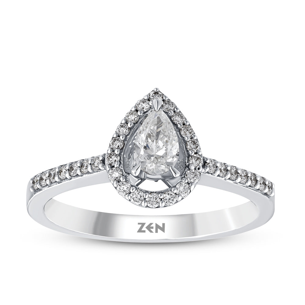 Side Stone Diamond Engagement Ring