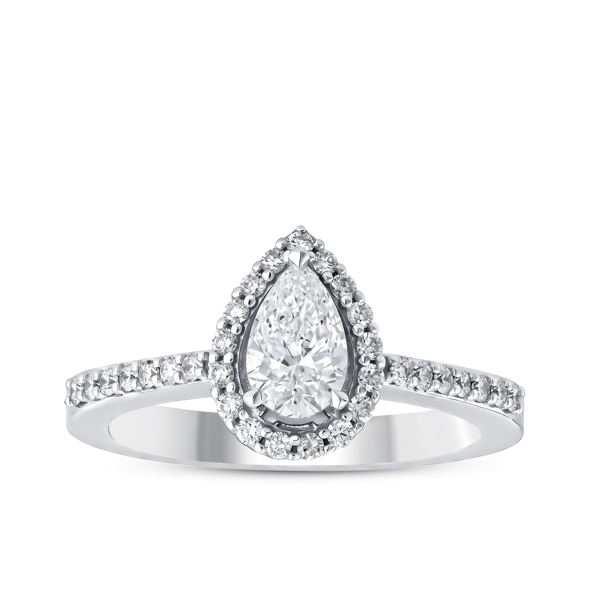 Diamond Side Stone Engagement Ring