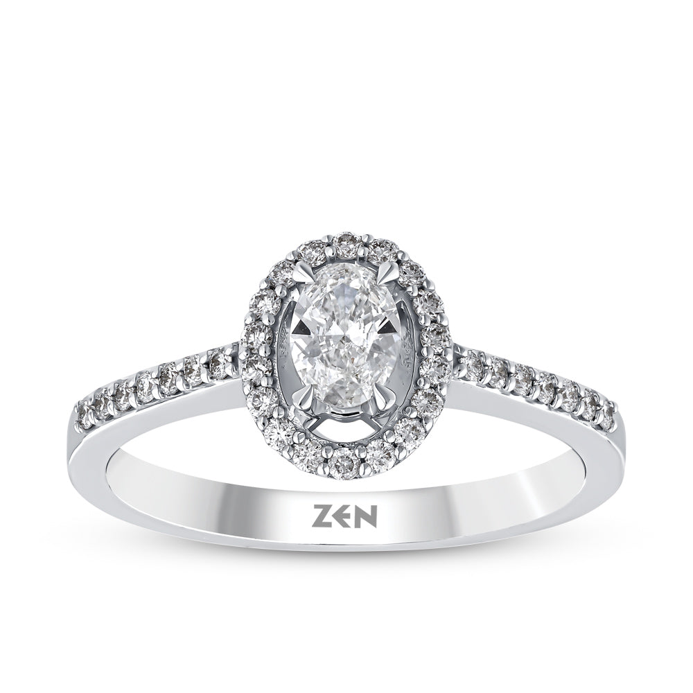 Side Stone Diamond Engagement Ring