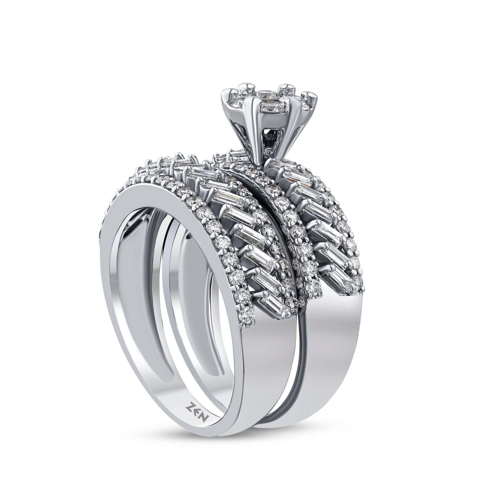 Twins Diamond Engagement Ring