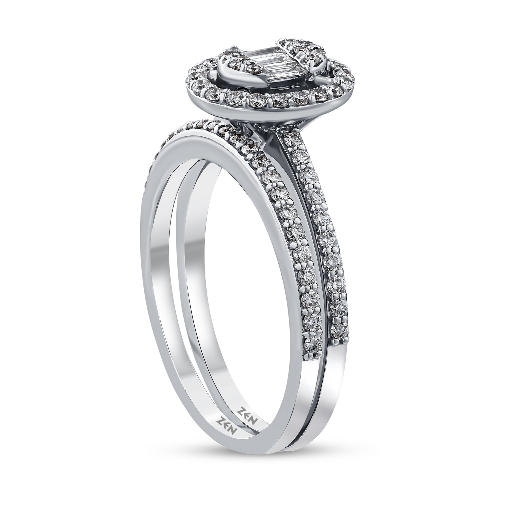 Twins Diamond Engagement Ring